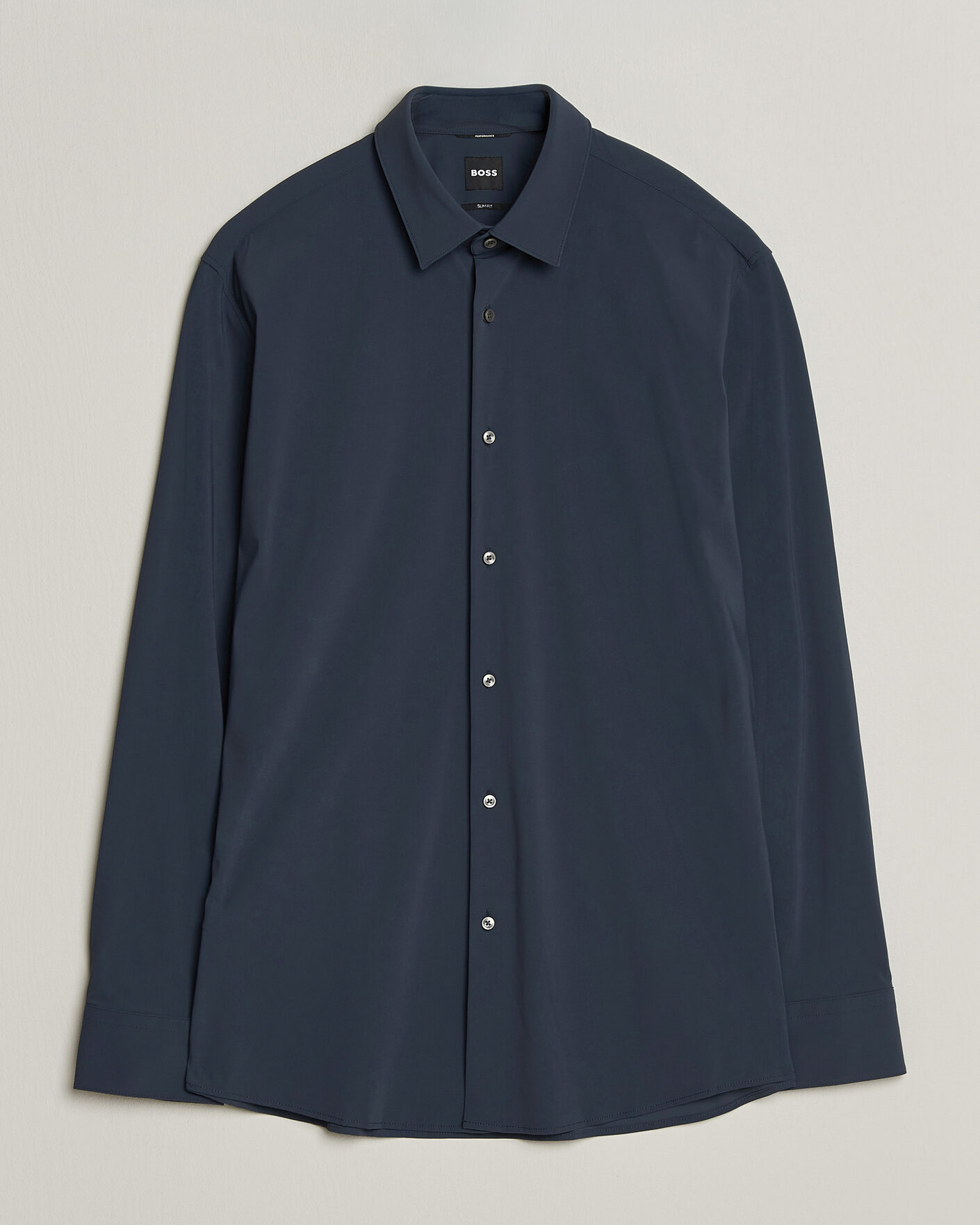 Heren | Overhemden | BOSS BLACK | Hank 4-Way Stretch Shirt Dark Blue