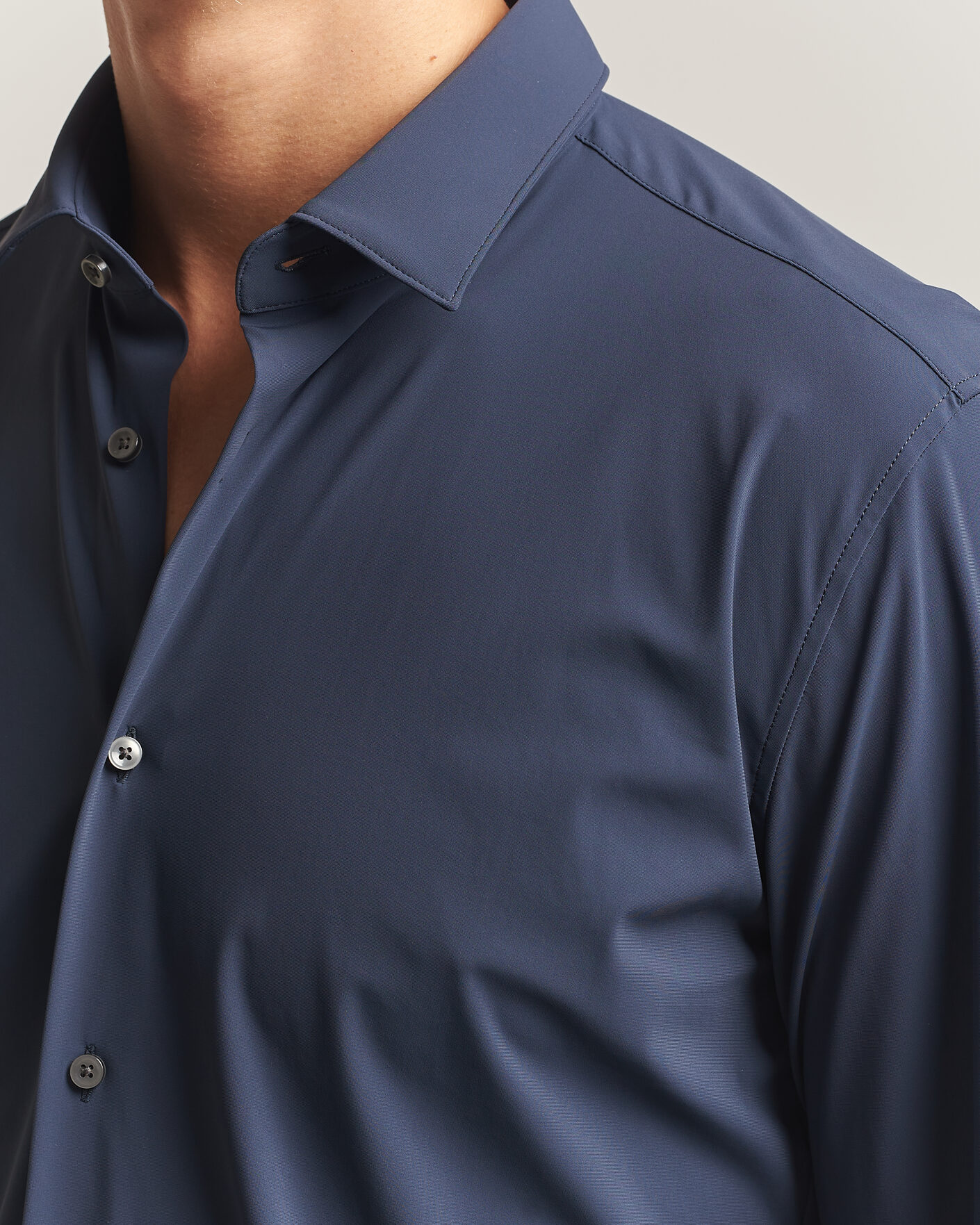 Heren | Overhemden | BOSS BLACK | Hank 4-Way Stretch Shirt Dark Blue