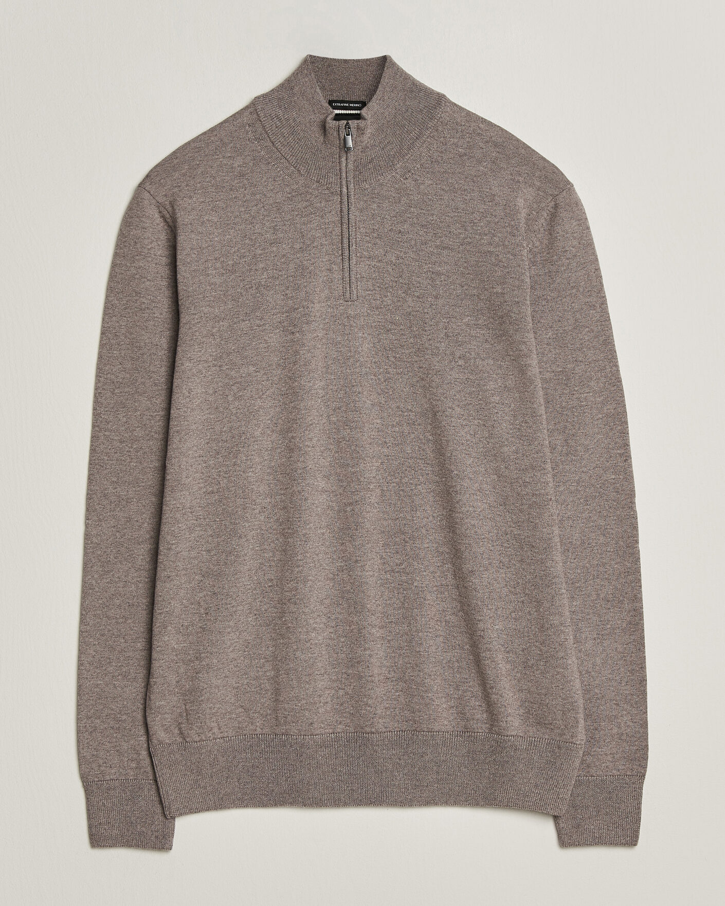 Heren | Truien | BOSS BLACK | Ebenji Merino Knitted Half Zip Open Brown