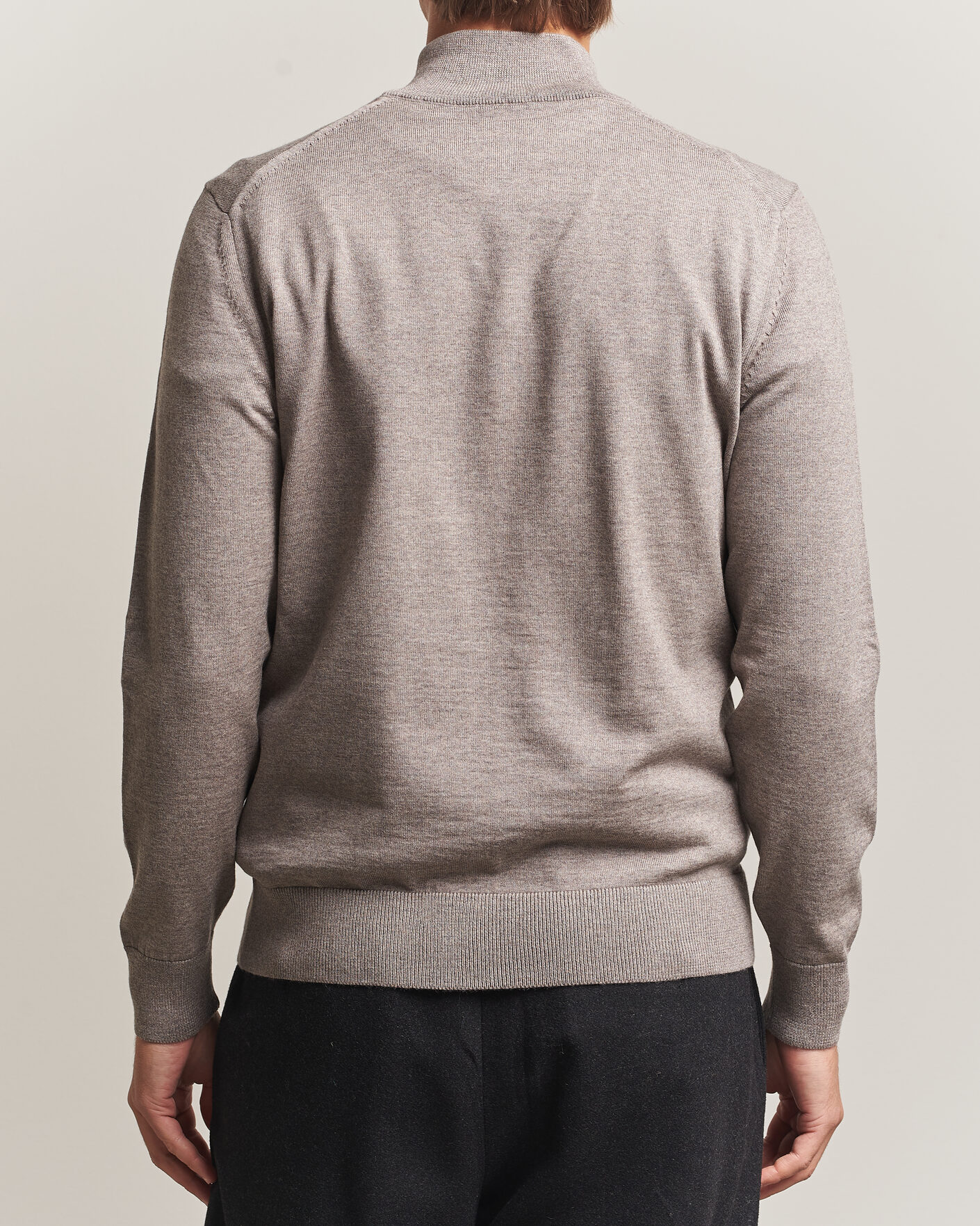 Heren | Truien | BOSS BLACK | Ebenji Merino Knitted Half Zip Open Brown
