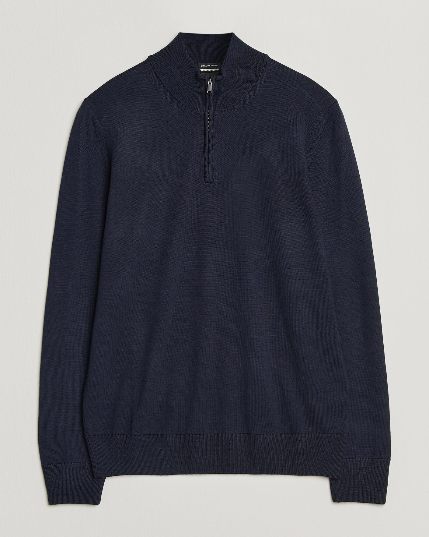 Heren | Truien | BOSS BLACK | Ebenji Merino Knitted Half Zip Dark Blue