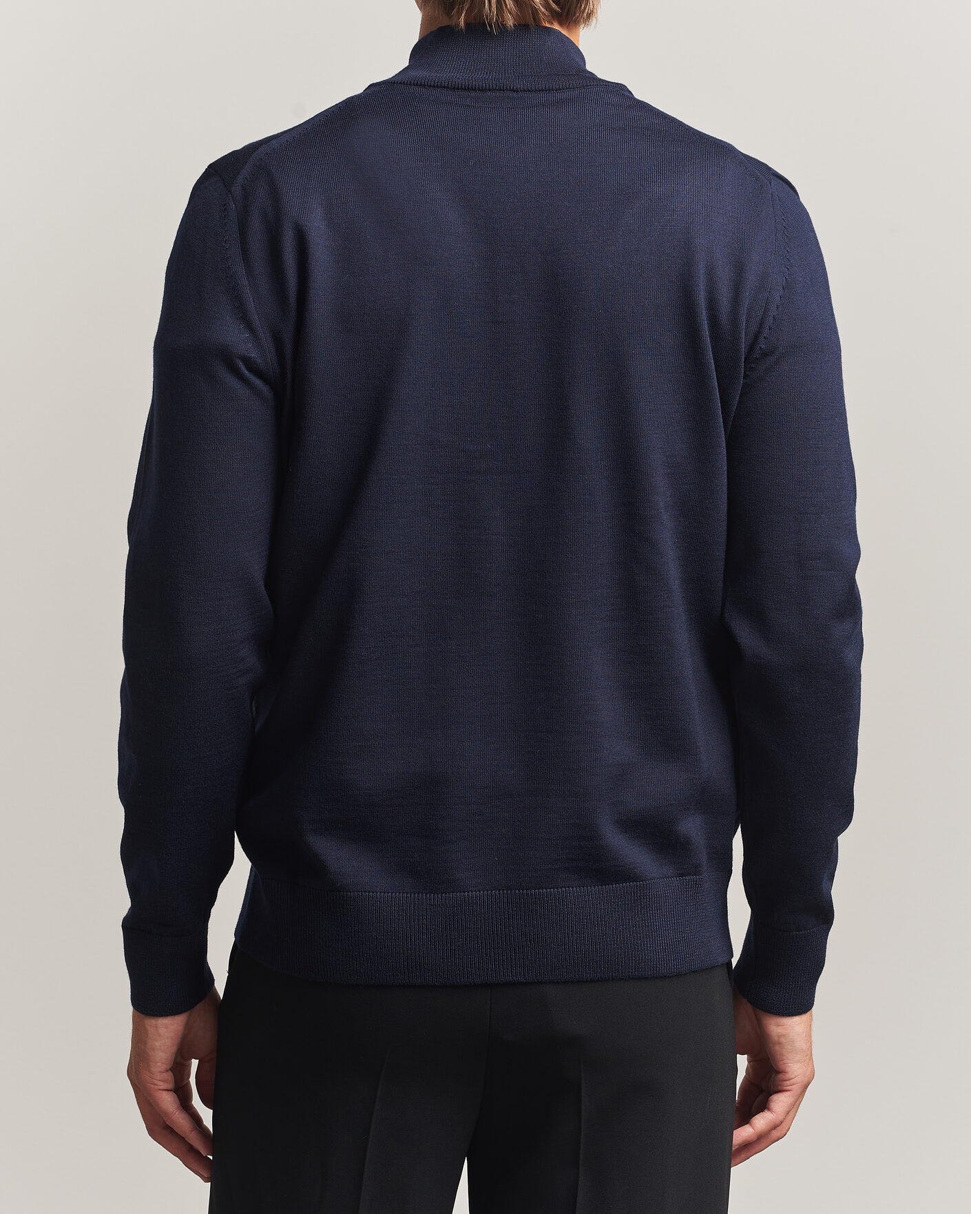 Heren | Truien | BOSS BLACK | Ebenji Merino Knitted Half Zip Dark Blue