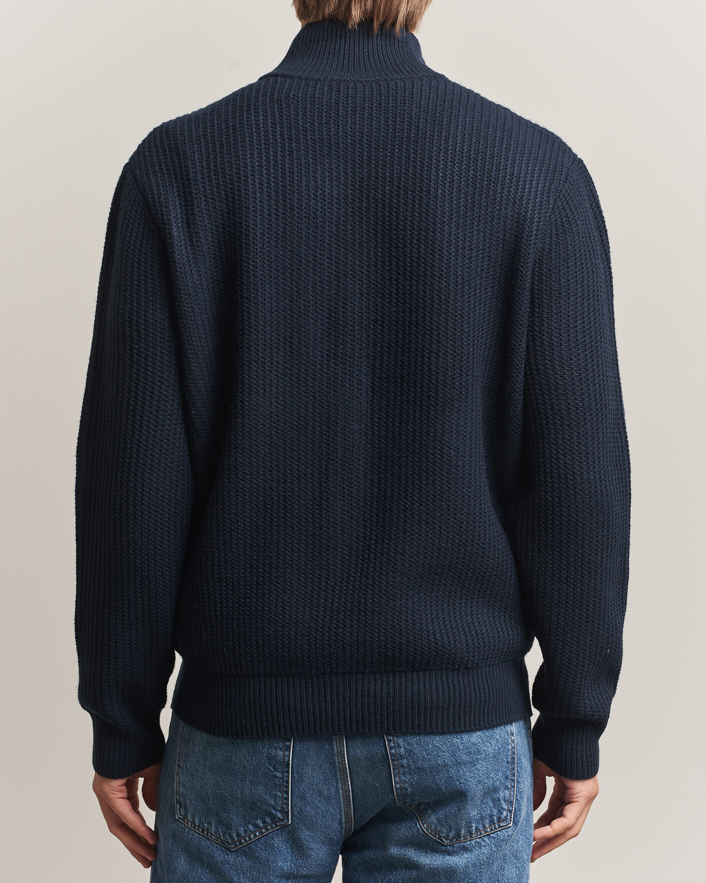 Heren | Truien | BOSS BLACK | Fiocco Wool/Cashmere Full Zip Dark Blue