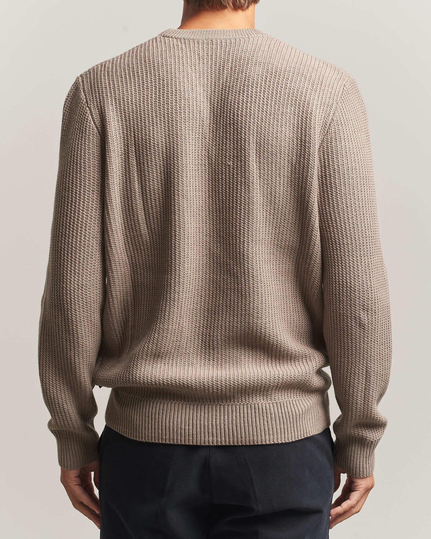 Heren | Truien | BOSS BLACK | Fiocchetto Wool/Cashmere Crew Neck Open Brown