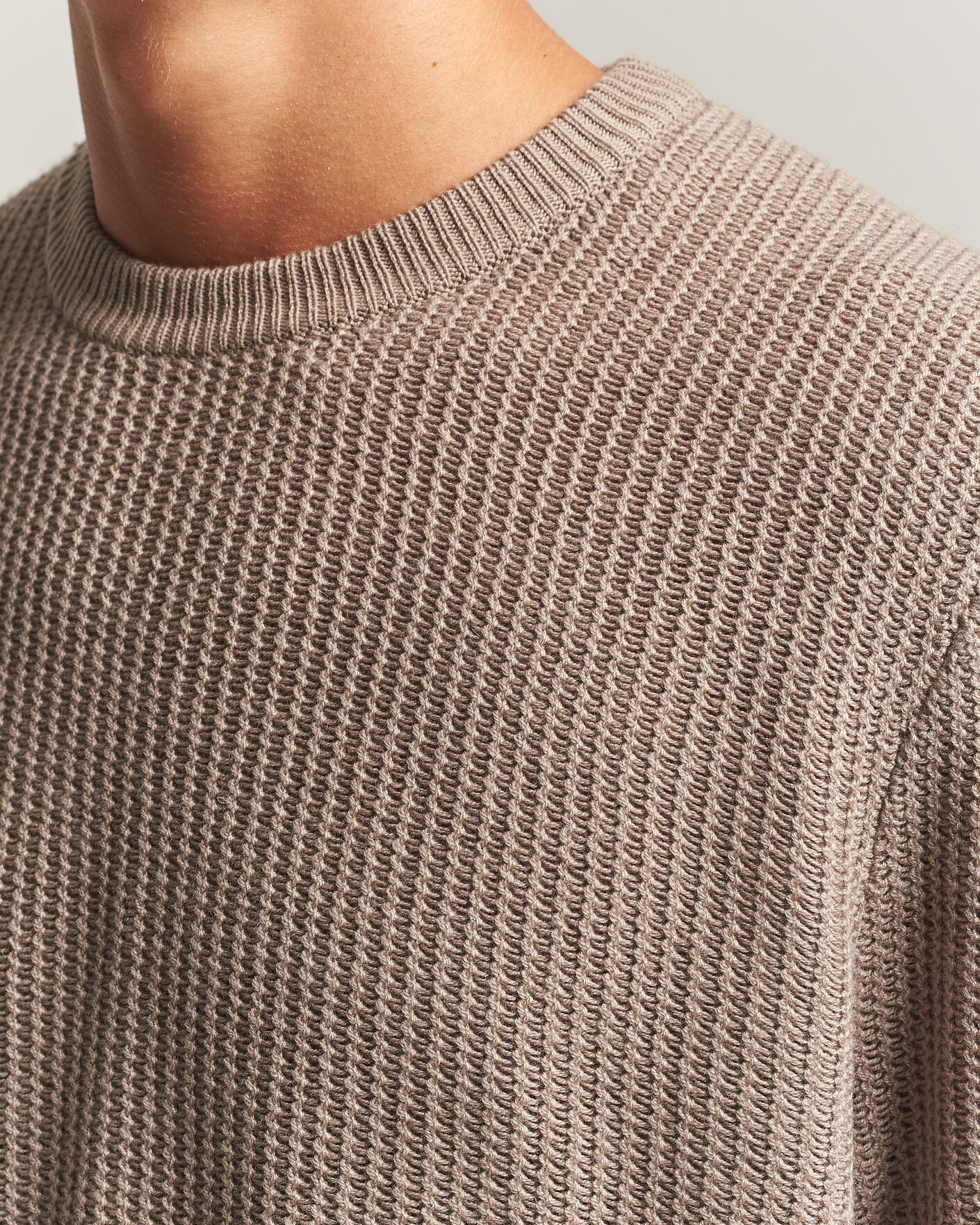 Heren | Truien | BOSS BLACK | Fiocchetto Wool/Cashmere Crew Neck Open Brown