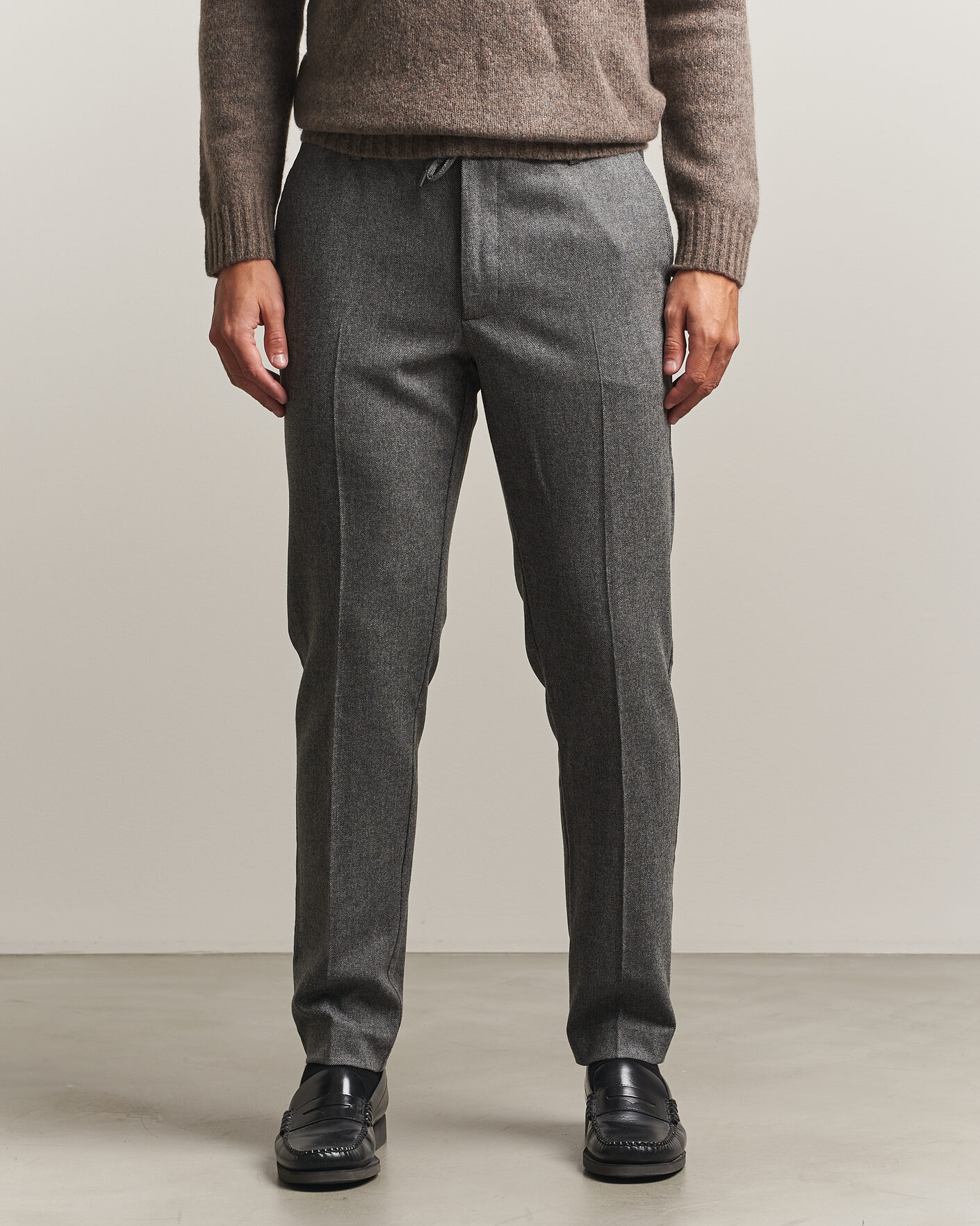 Heren | Broeken | BOSS BLACK | Kane Brushed Drawstring Trousers Medium Grey