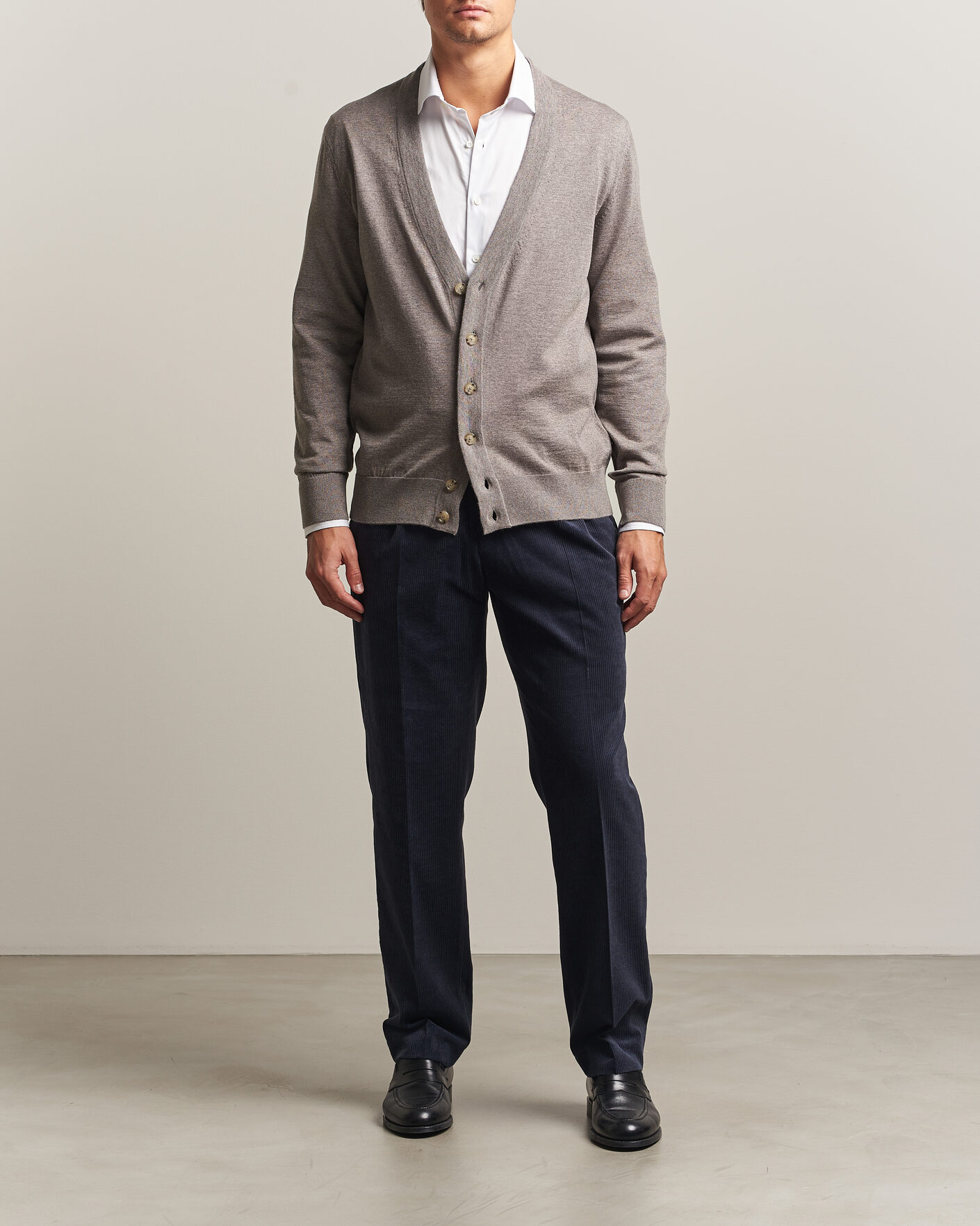 Heren | Truien | BOSS BLACK | Mardon Wool Cardigan Open Brown