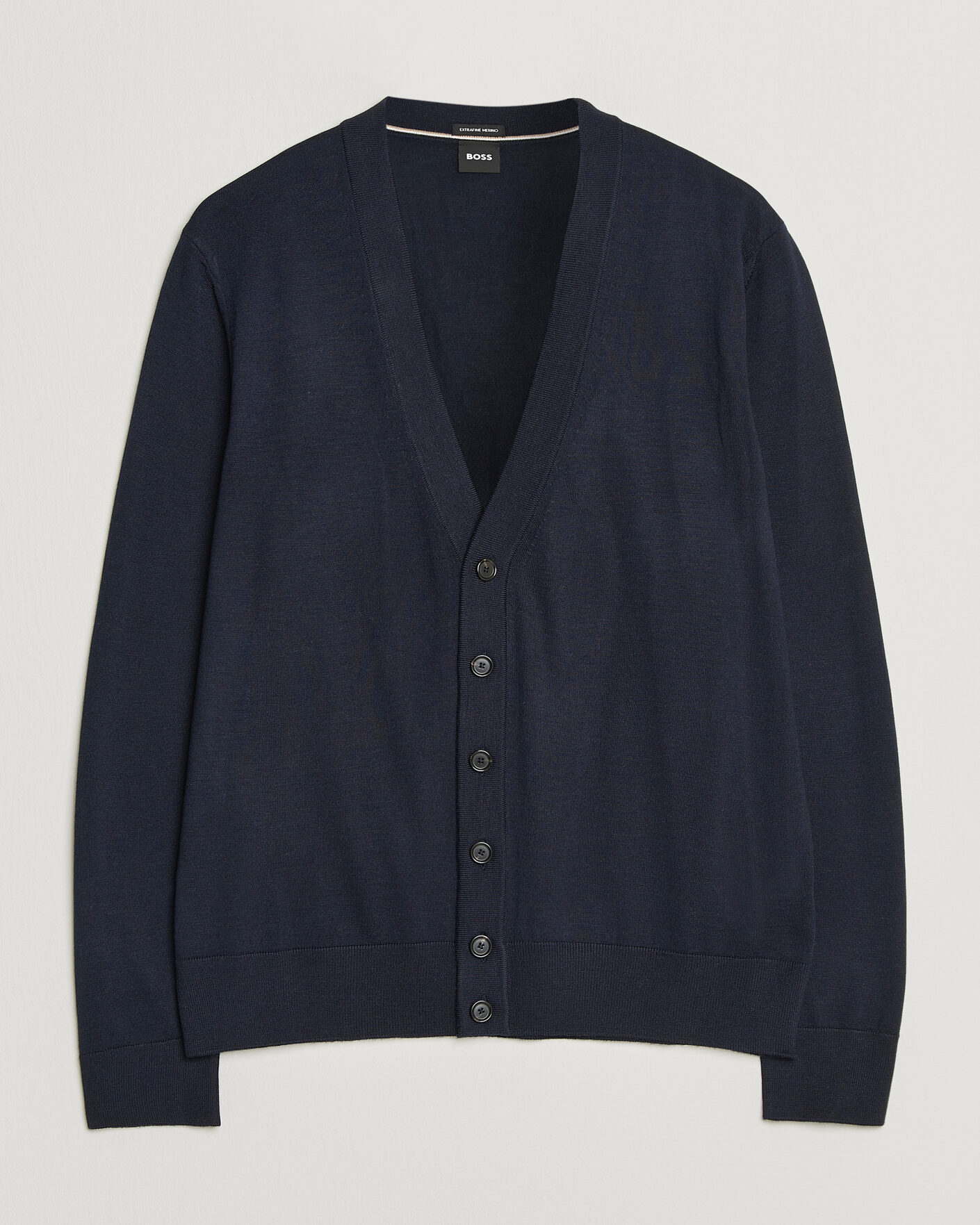 Heren | Truien | BOSS BLACK | Mardon Wool Cardigan Dark Blue