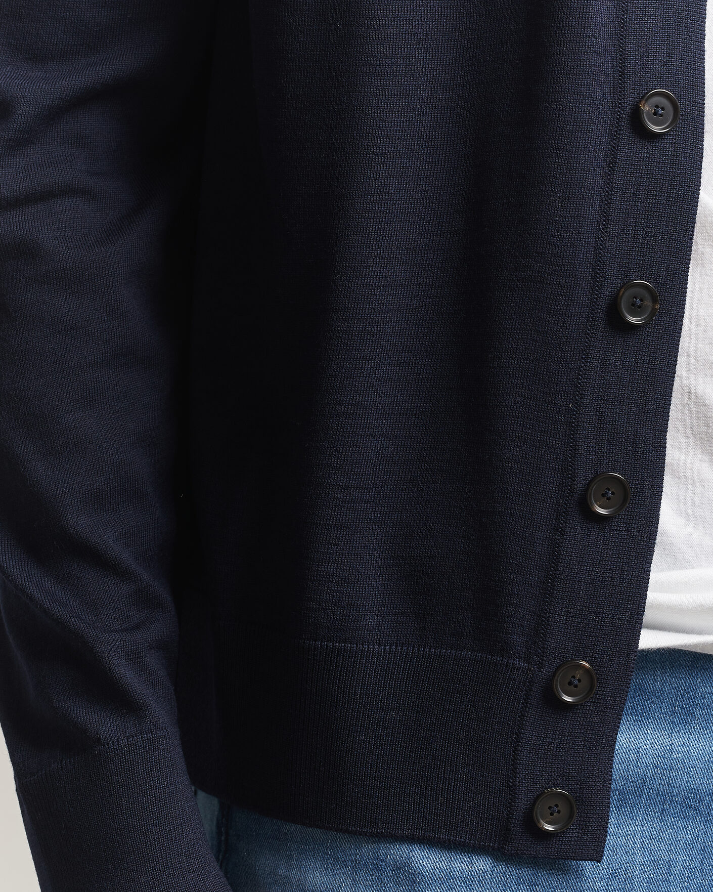 Heren | Truien | BOSS BLACK | Mardon Wool Cardigan Dark Blue