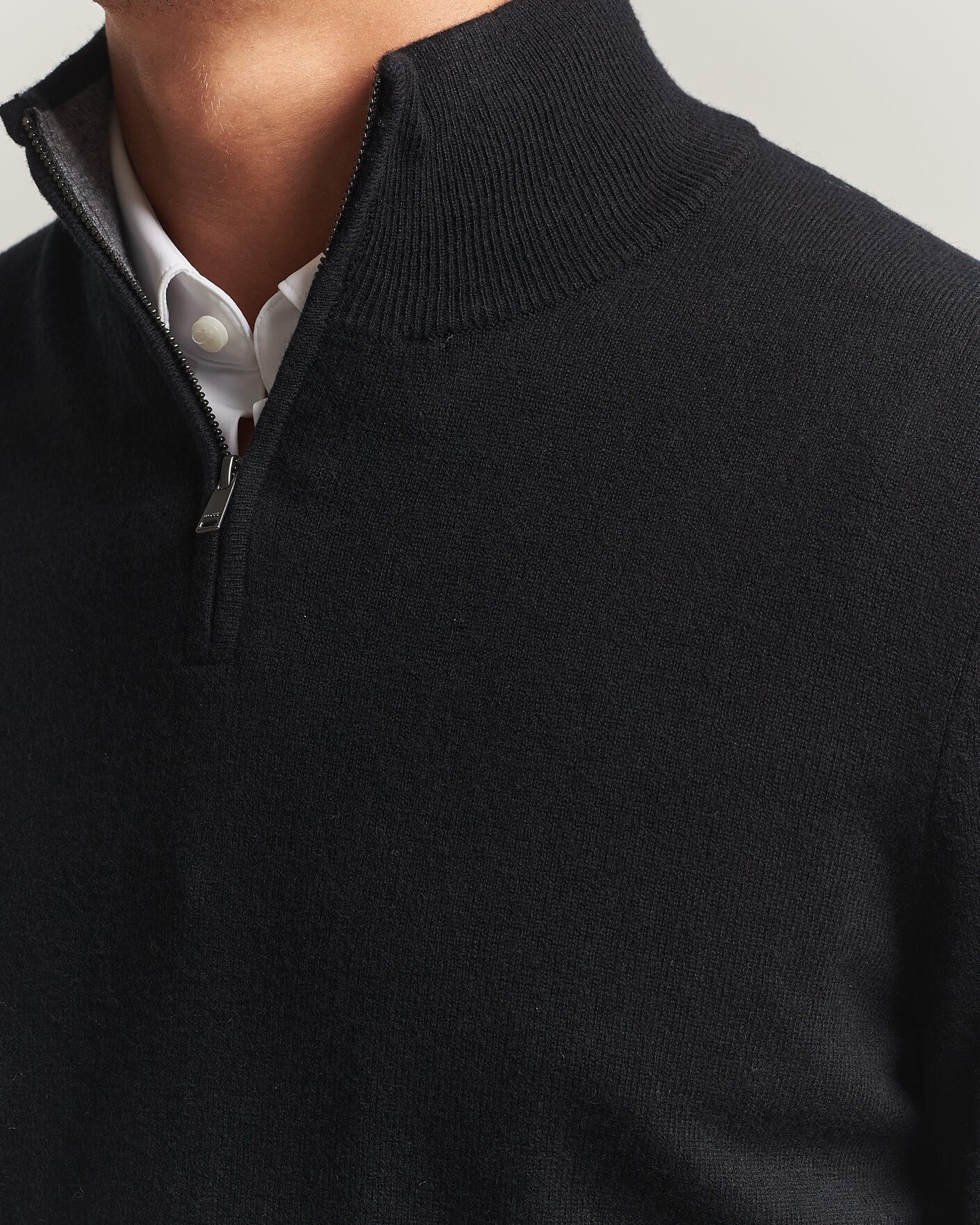 Heren | Truien | BOSS BLACK | Hemarlo Wool/Cashmere Half Zip Black