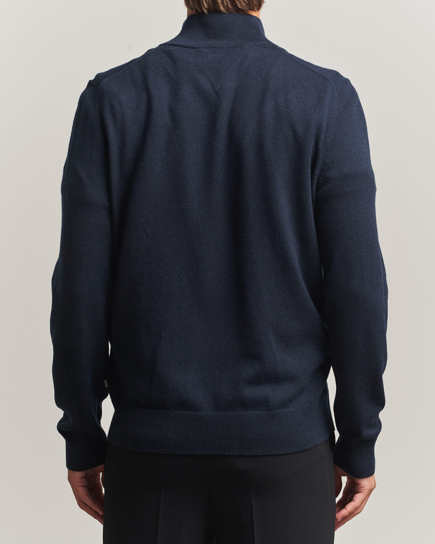 Heren | Truien | BOSS BLACK | Hemarlo Wool/Cashmere Half Zip Dark Blue