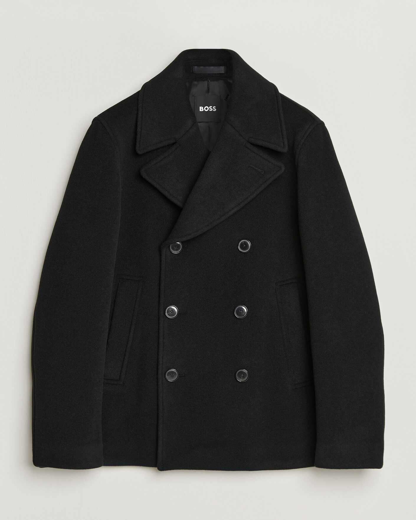 Heren | Jassen | BOSS BLACK | Hyde Wool Peacoat Black