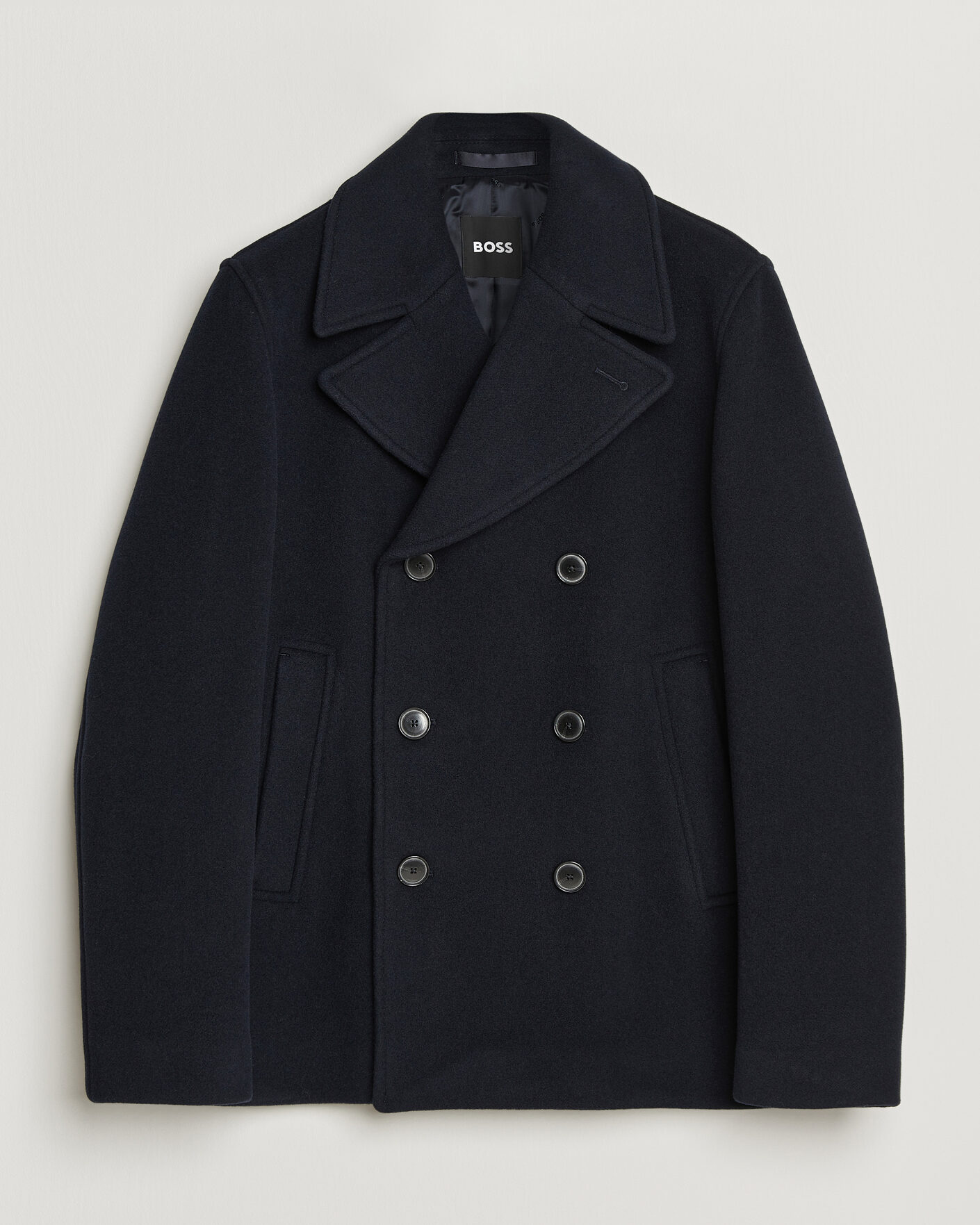 Heren | Jassen | BOSS BLACK | Hyde Wool Peacoat Dark Blue