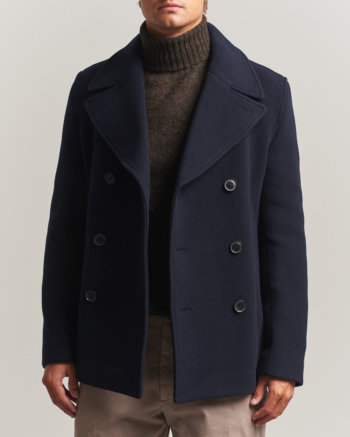 Heren | Jassen | BOSS BLACK | Hyde Wool Peacoat Dark Blue