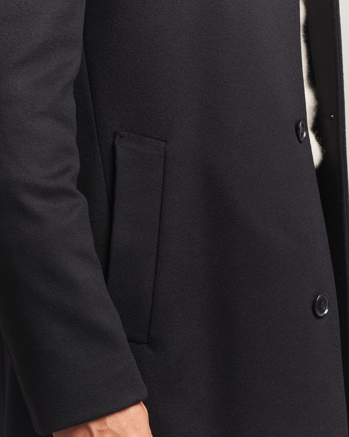 Heren | Jassen | BOSS BLACK | Hyde Wool Stand Up Collar Coat Black