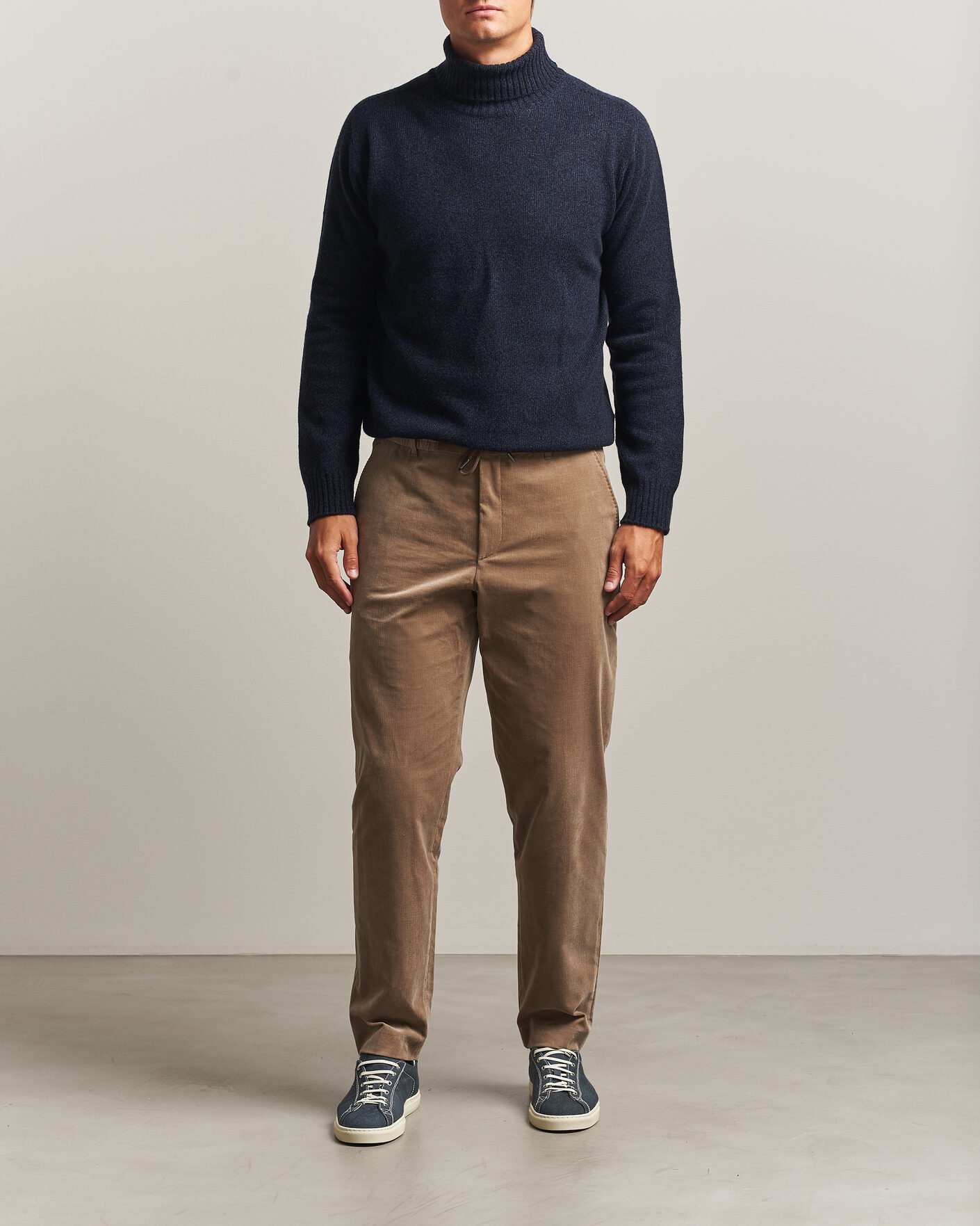 Heren | Broeken | BOSS BLACK | Perin Corduroy Drawstring Trousers Open Brown