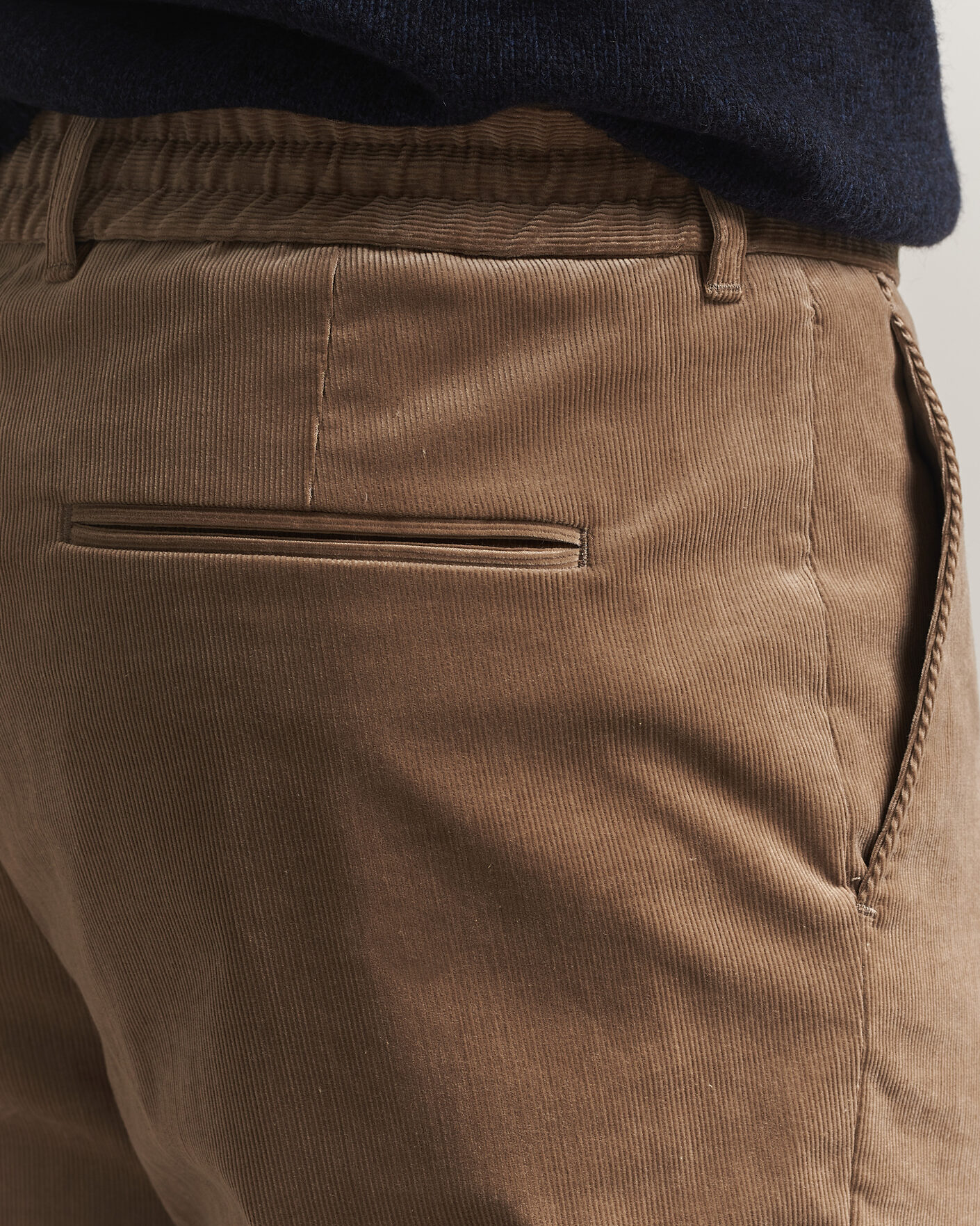 Heren | Broeken | BOSS BLACK | Perin Corduroy Drawstring Trousers Open Brown