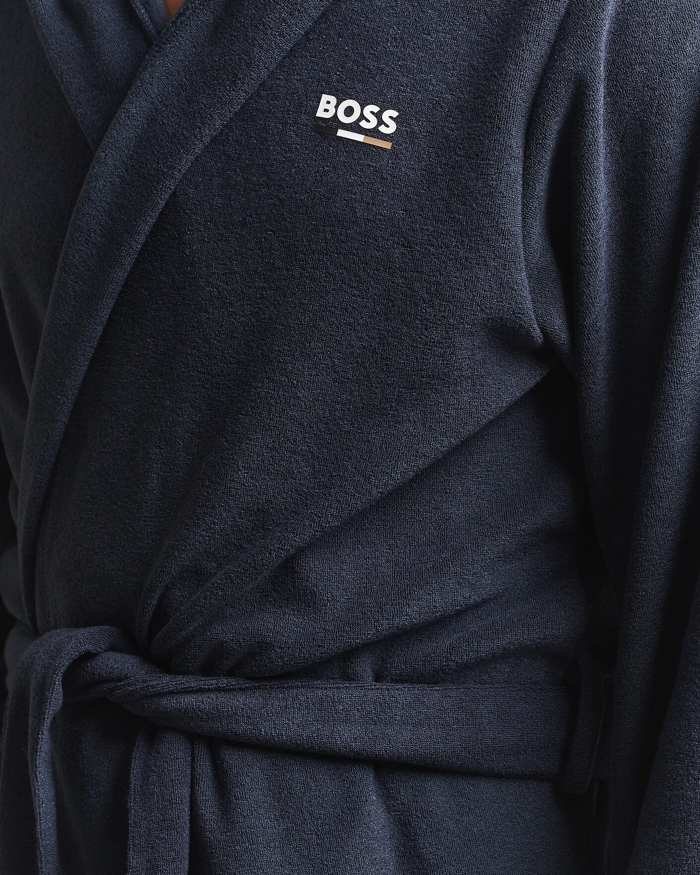 Heren | Pyjama's en gewaden | BOSS BLACK | Terry Robe Dark Blue