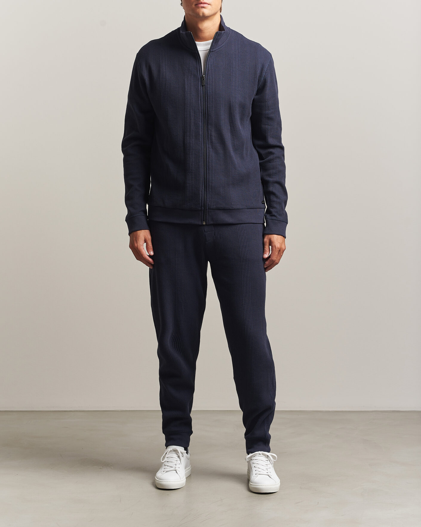 Heren | Broeken | BOSS BLACK | Structured Loungewear Sweatpants Dark Blue