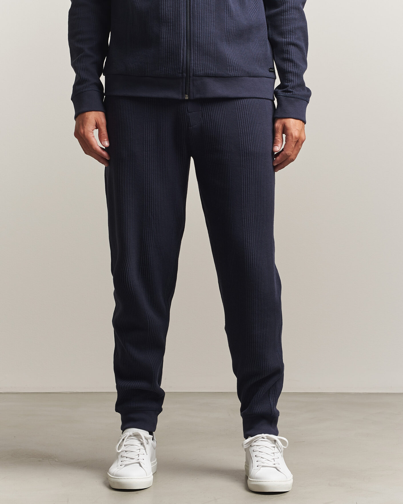 Heren | Broeken | BOSS BLACK | Structured Loungewear Sweatpants Dark Blue