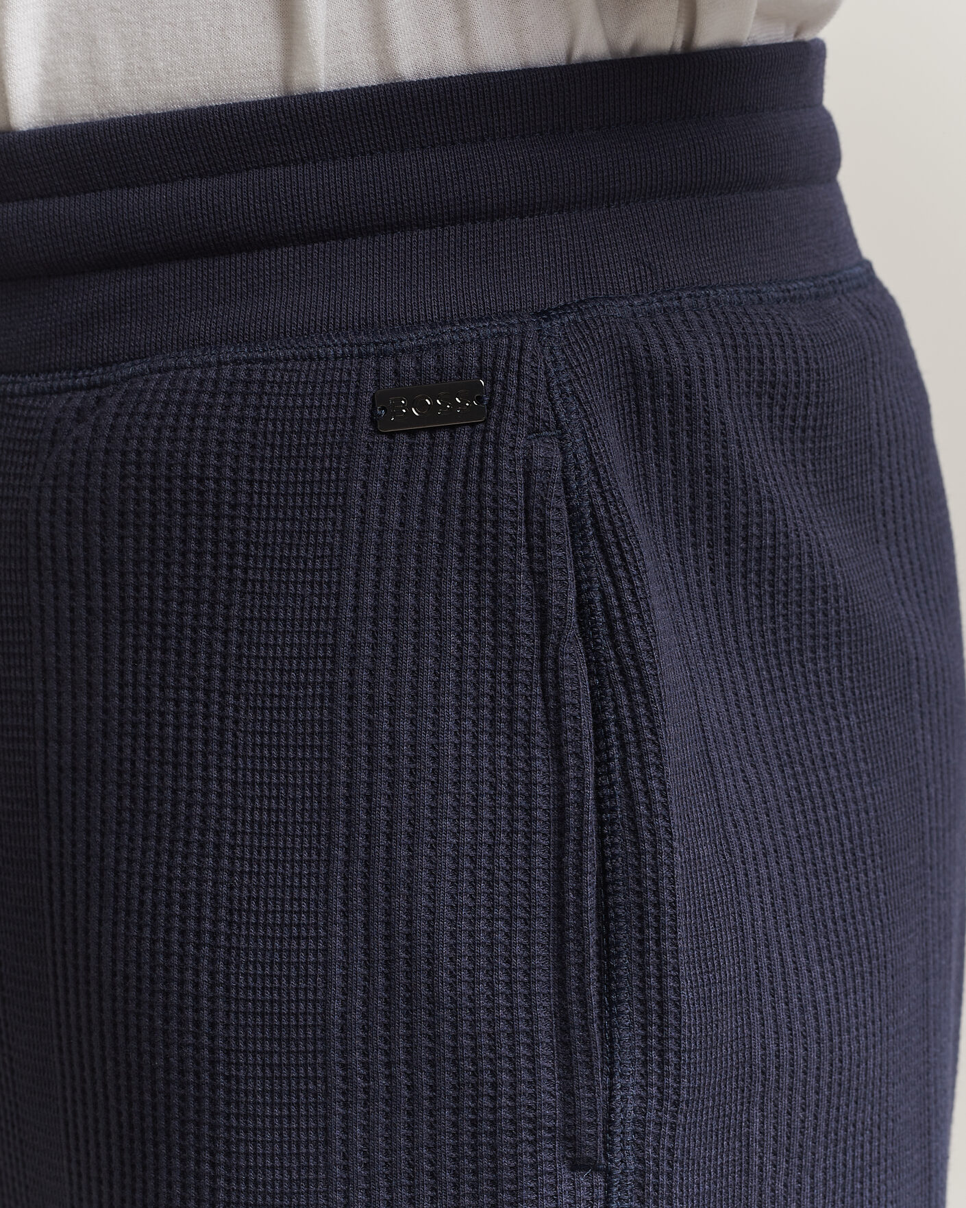 Heren | Broeken | BOSS BLACK | Structured Loungewear Sweatpants Dark Blue