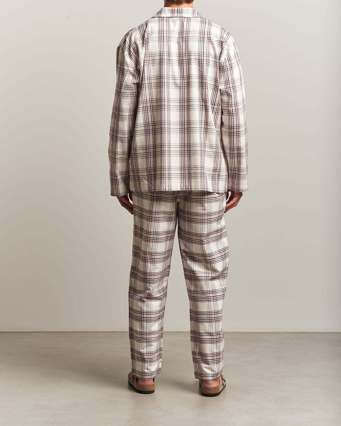 Heren | Pyjama's en gewaden | BOSS BLACK | Checked Flannel Pyjama Set Open White