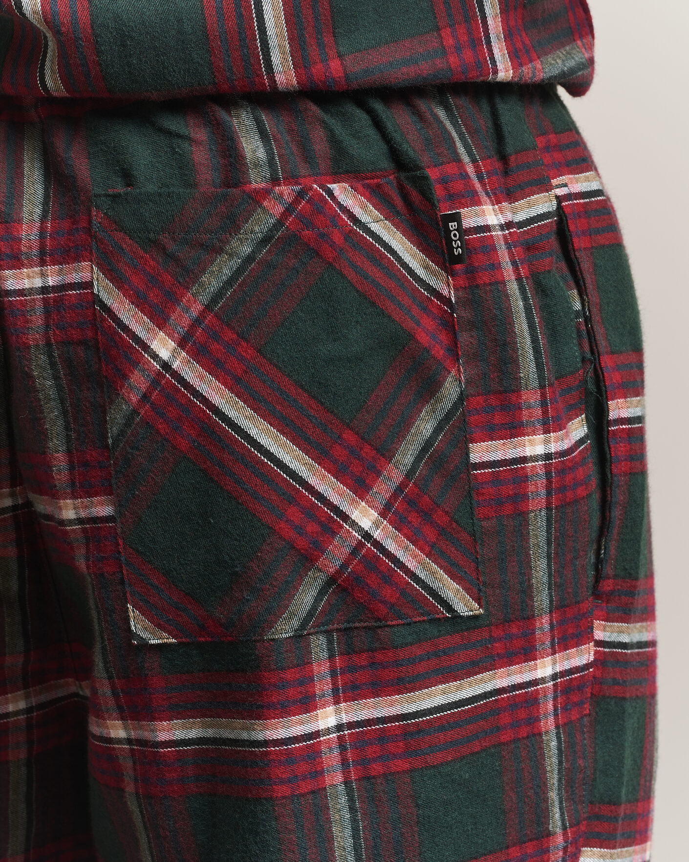 Heren | Pyjama's en gewaden | BOSS BLACK | Checked Flannel Pyjama Set Open Red