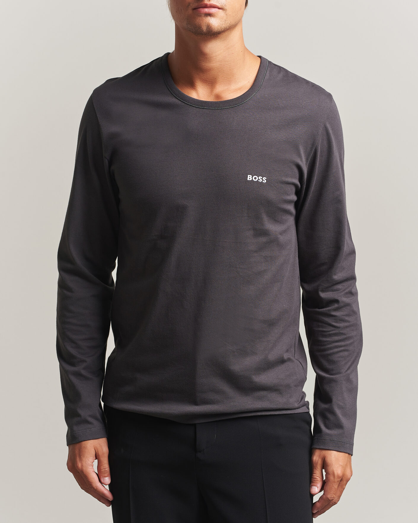 Heren | T-shirts | BOSS BLACK | 3-Pack Long Sleeve T-Shirt Blue/Navy/Grey