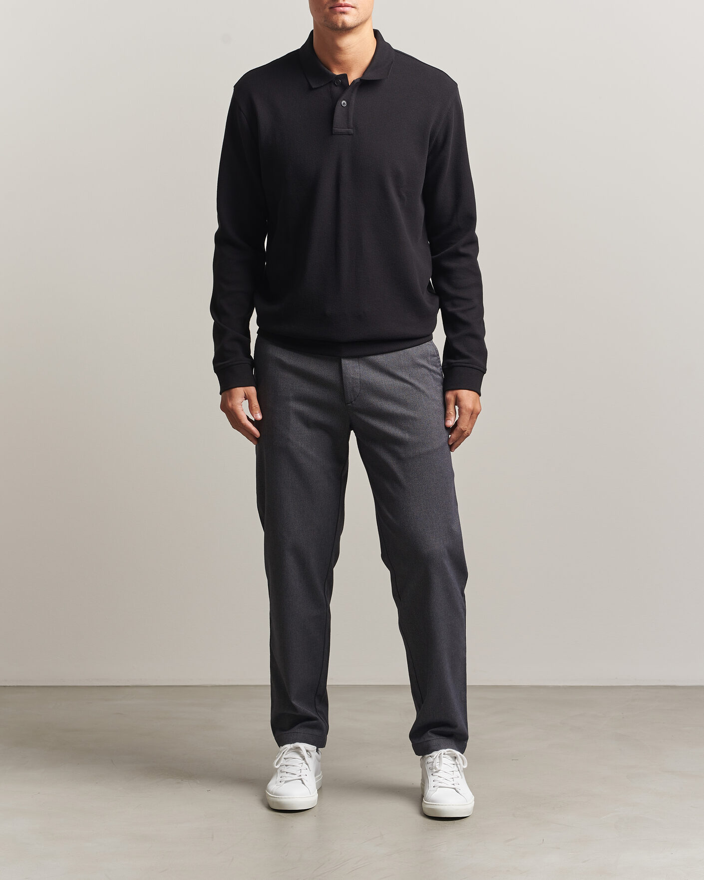 Heren | Broeken | BOSS ORANGE | Tapered Fit Drawstring Chino Dark Grey