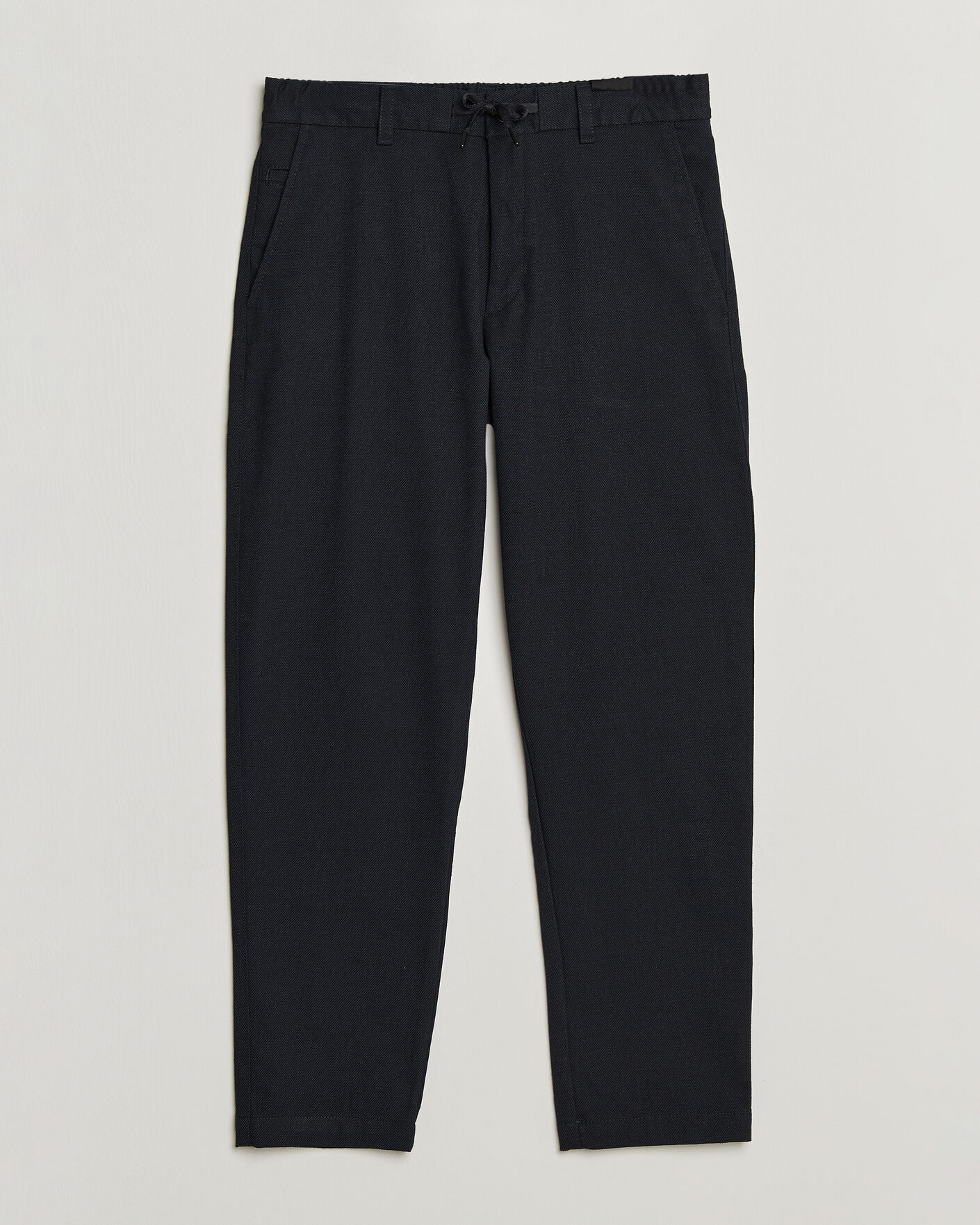 Heren | Broeken | BOSS ORANGE | Tapered Fit Drawstring Chino Dark Blue