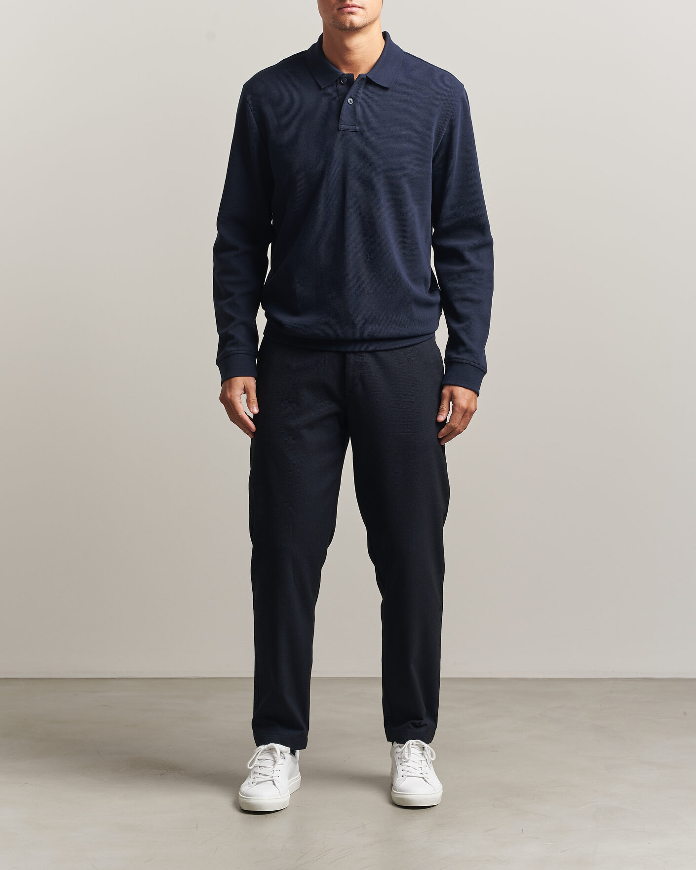 Heren | Broeken | BOSS ORANGE | Tapered Fit Drawstring Chino Dark Blue