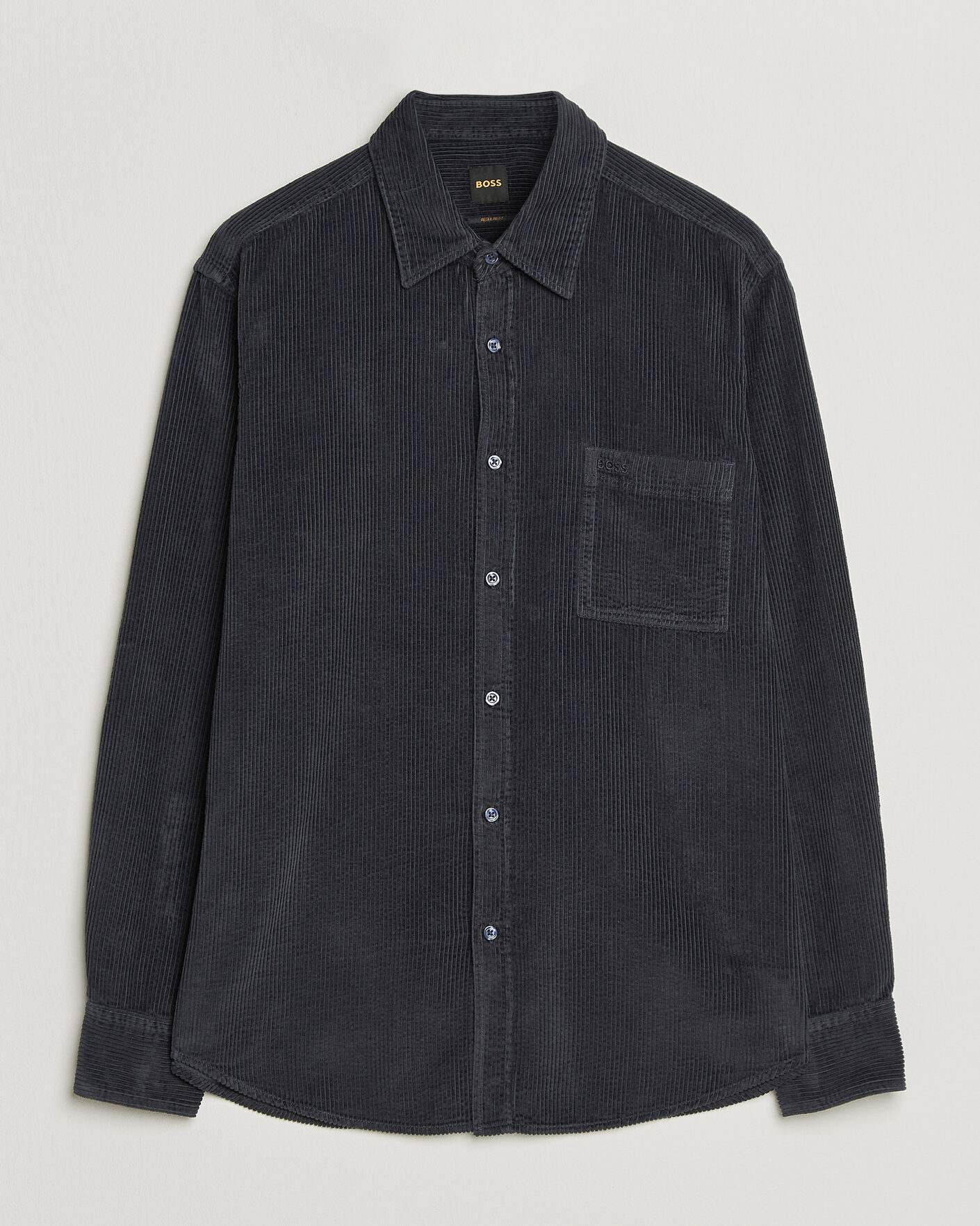 Heren | Overhemden | BOSS ORANGE | Relegant Corduroy Shirt Dark Blue