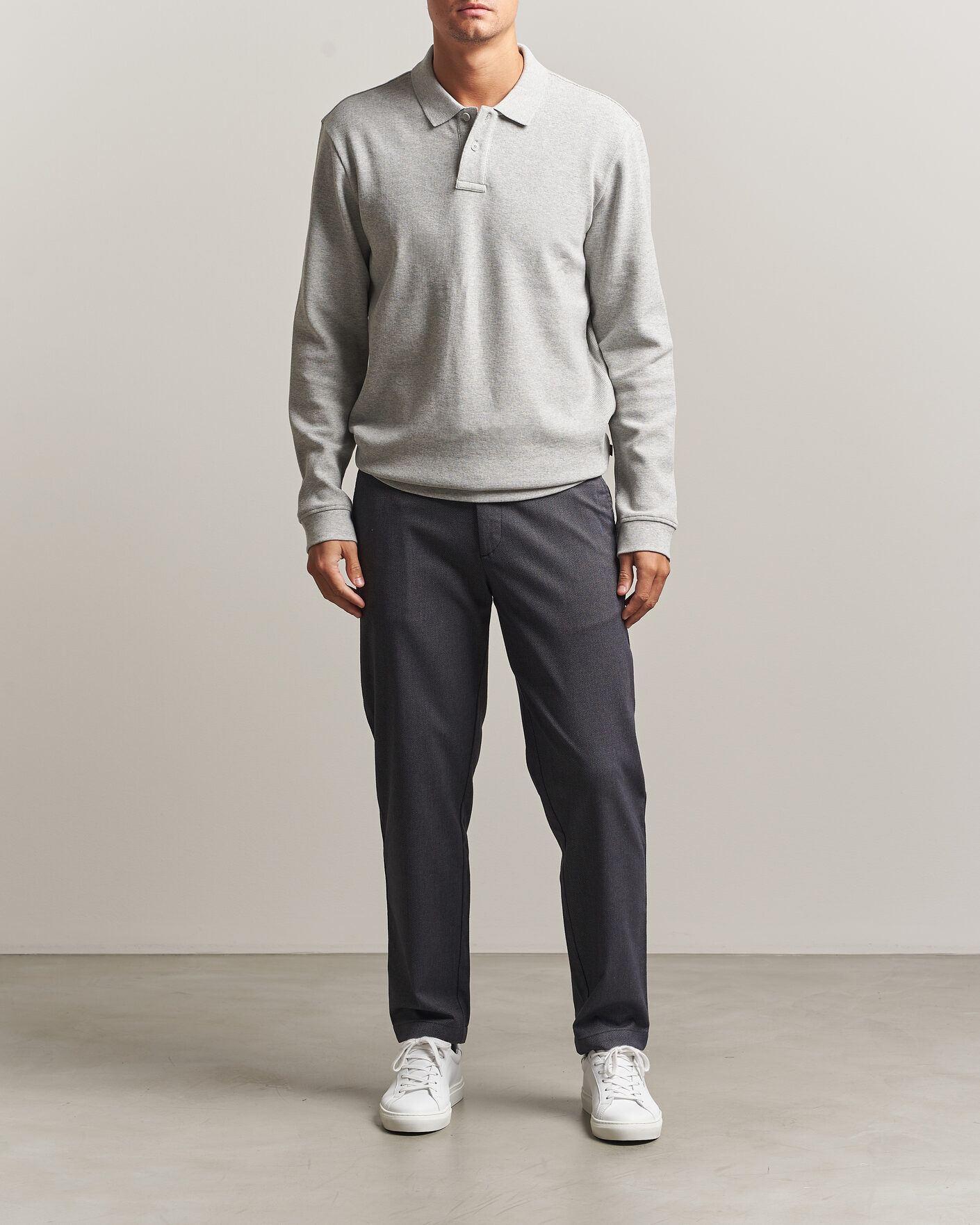 Heren | Truien | BOSS ORANGE | Petempesto Polo Sweater Open Grey