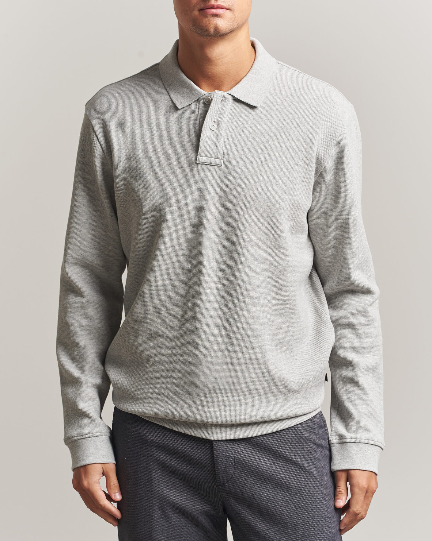 Heren | Truien | BOSS ORANGE | Petempesto Polo Sweater Open Grey