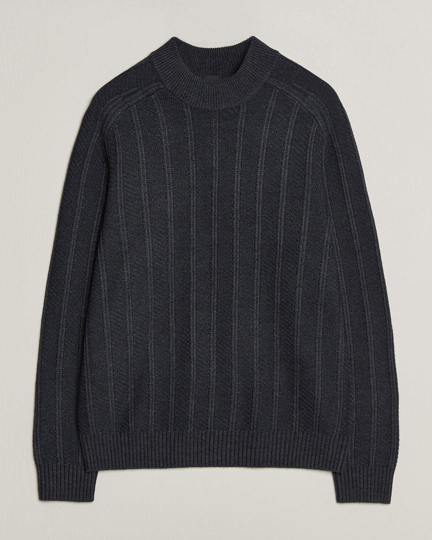 Heren | Truien | BOSS ORANGE | Katoolo Wool/Cotton Knitted Turtleneck Dark Blue