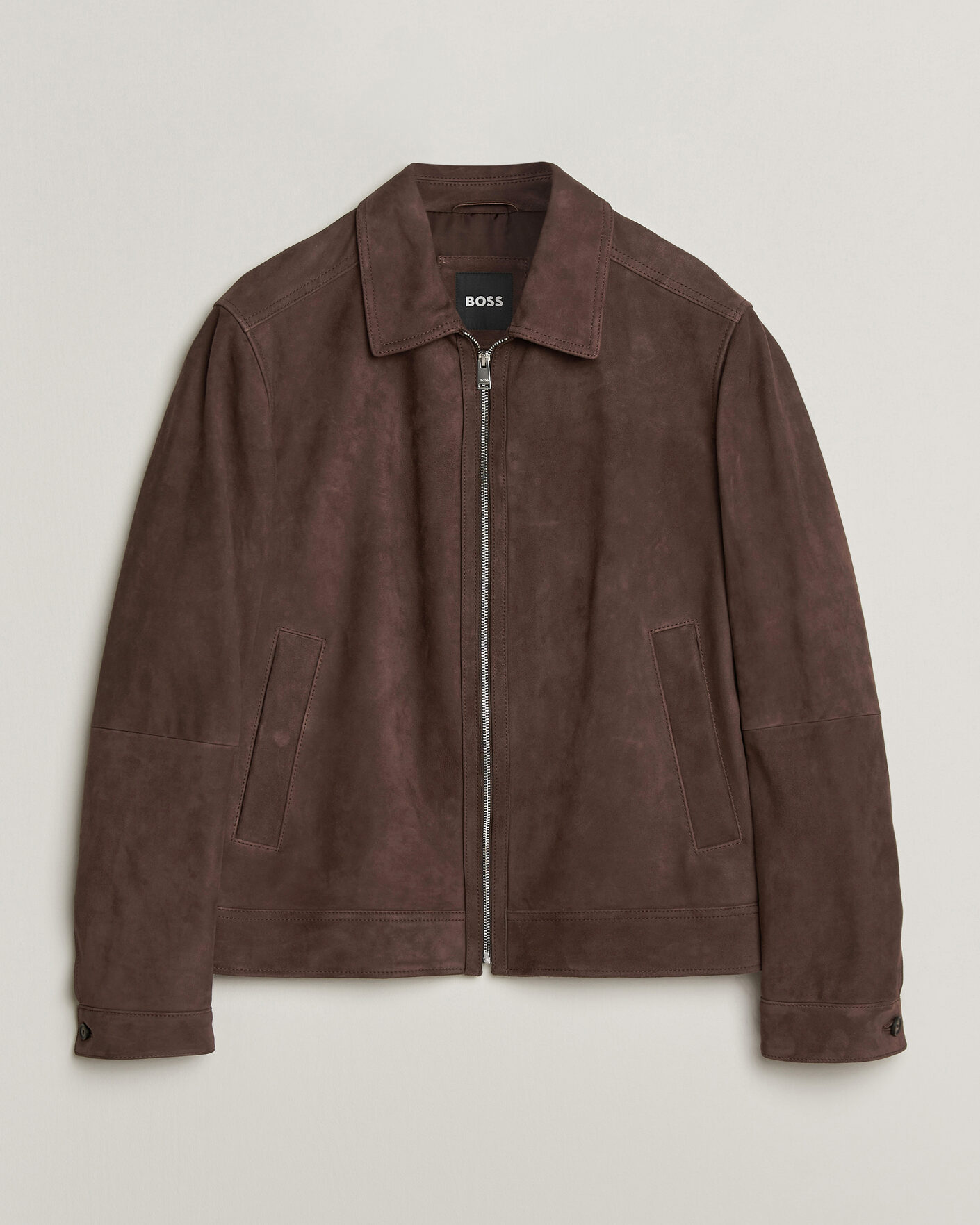 Heren | Jassen | BOSS BLACK | Malbano Suede Jacket Dark Brown