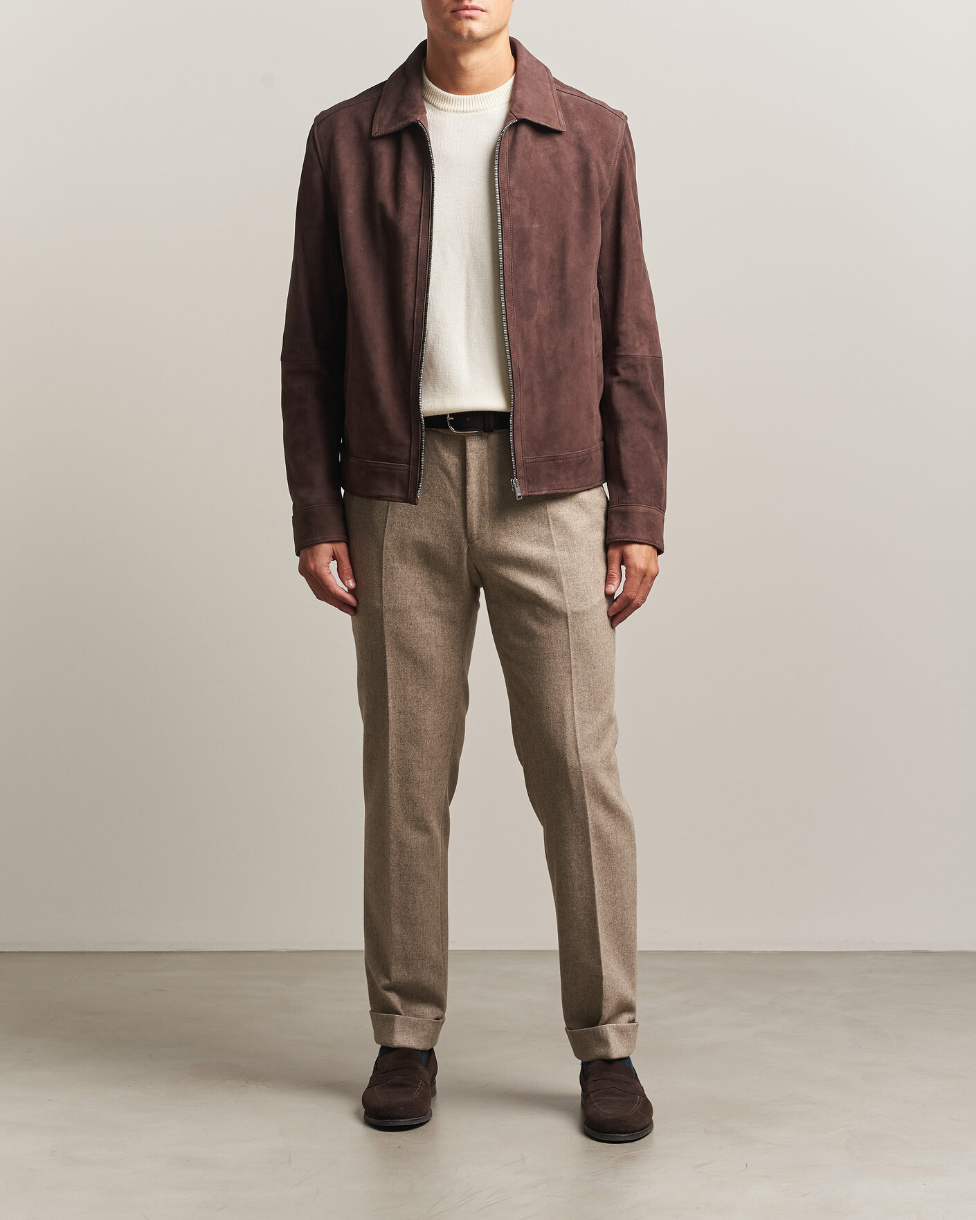 Heren | Jassen | BOSS BLACK | Malbano Suede Jacket Dark Brown