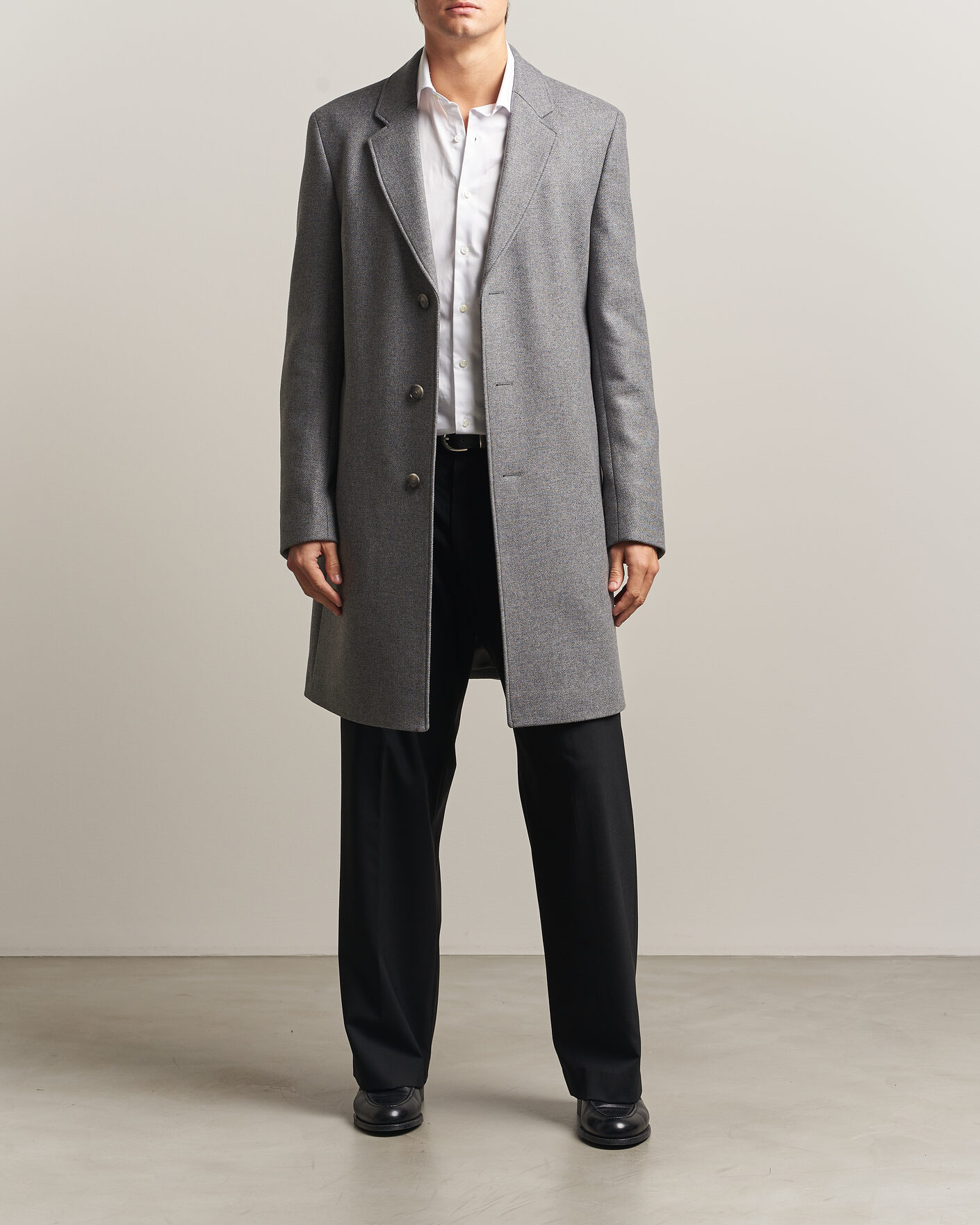Heren | Jassen | BOSS BLACK | Hyde Wool Coat Medium Grey