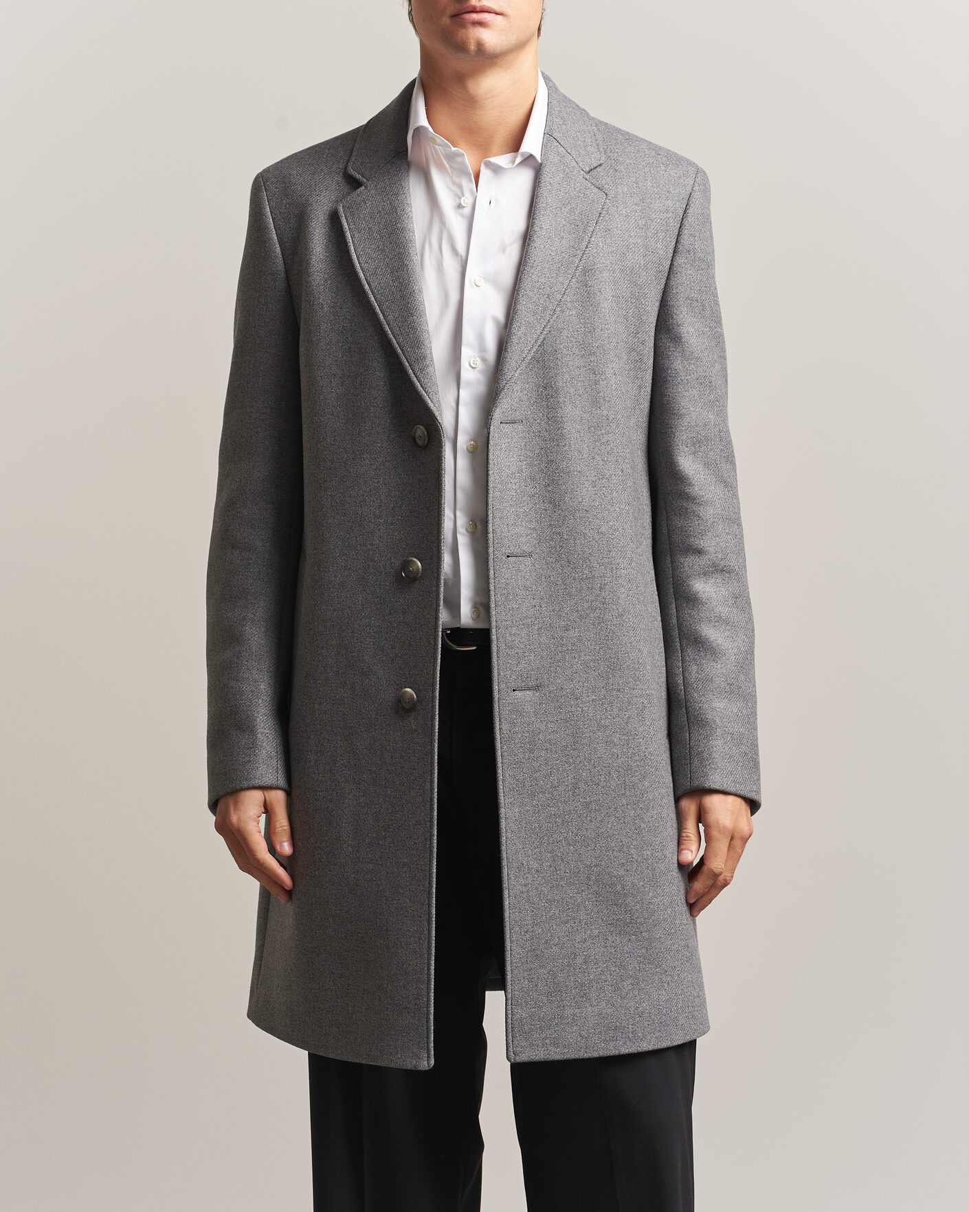 Heren | Jassen | BOSS BLACK | Hyde Wool Coat Medium Grey