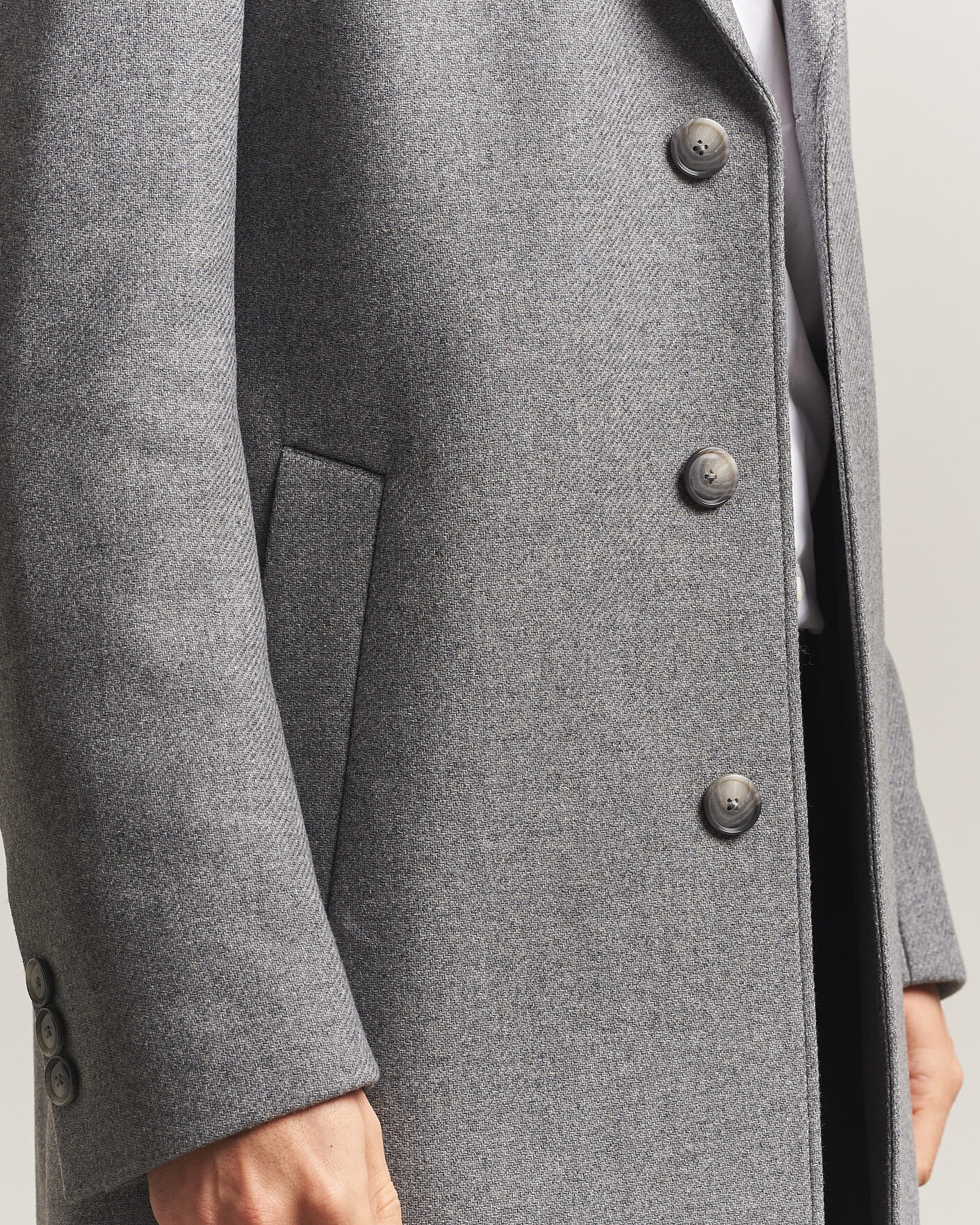 Heren | Jassen | BOSS BLACK | Hyde Wool Coat Medium Grey
