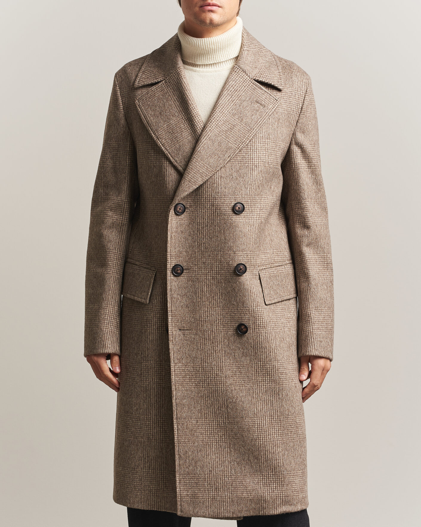 Heren | Jassen | BOSS BLACK | Jared Wool Double Breasted Coat Open Brown