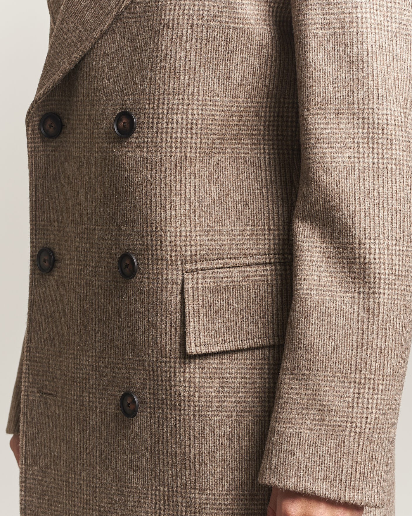 Heren | Jassen | BOSS BLACK | Jared Wool Double Breasted Coat Open Brown