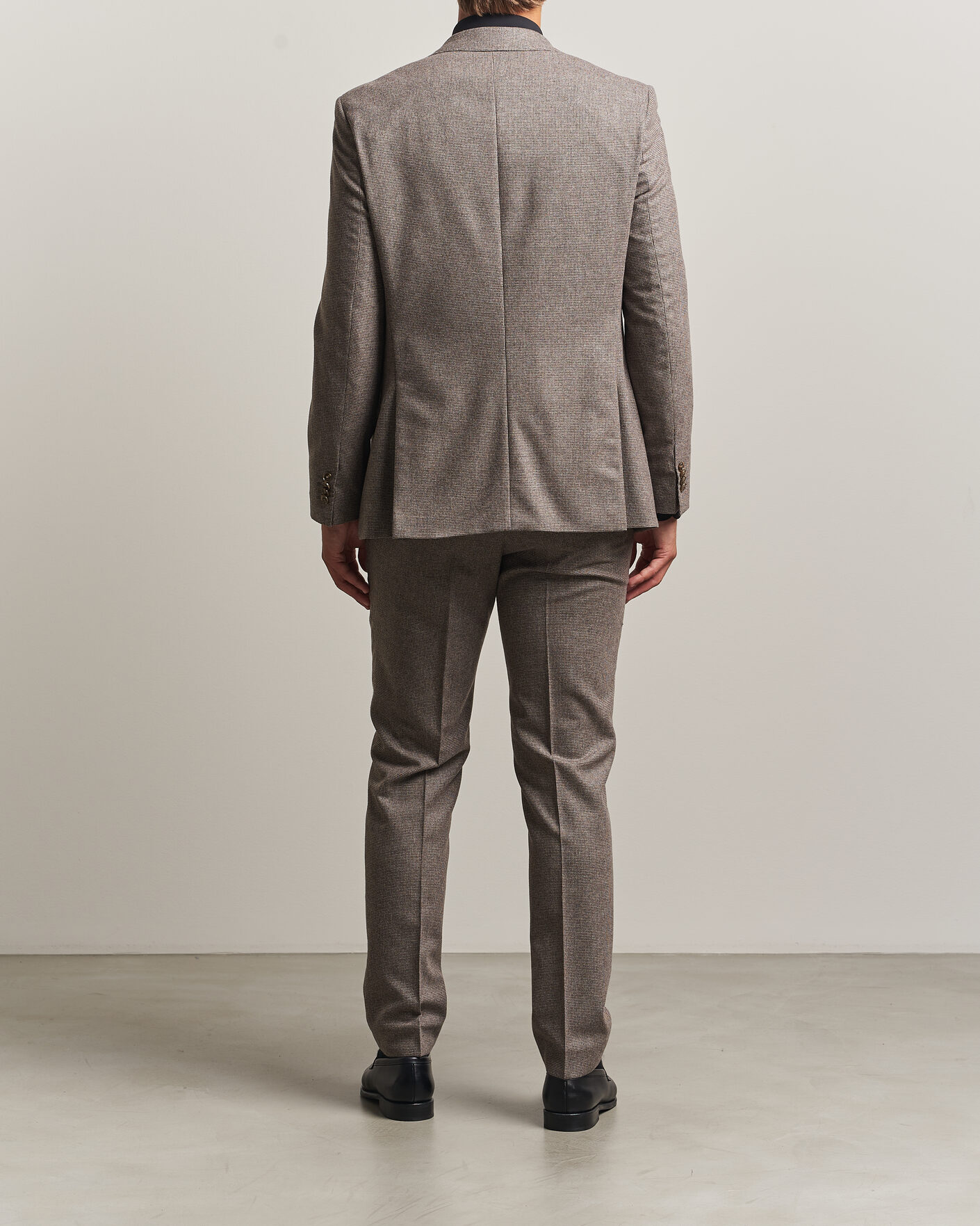 Heren | Pakken | BOSS BLACK | Huge Wool Pepita Suit Dark Brown