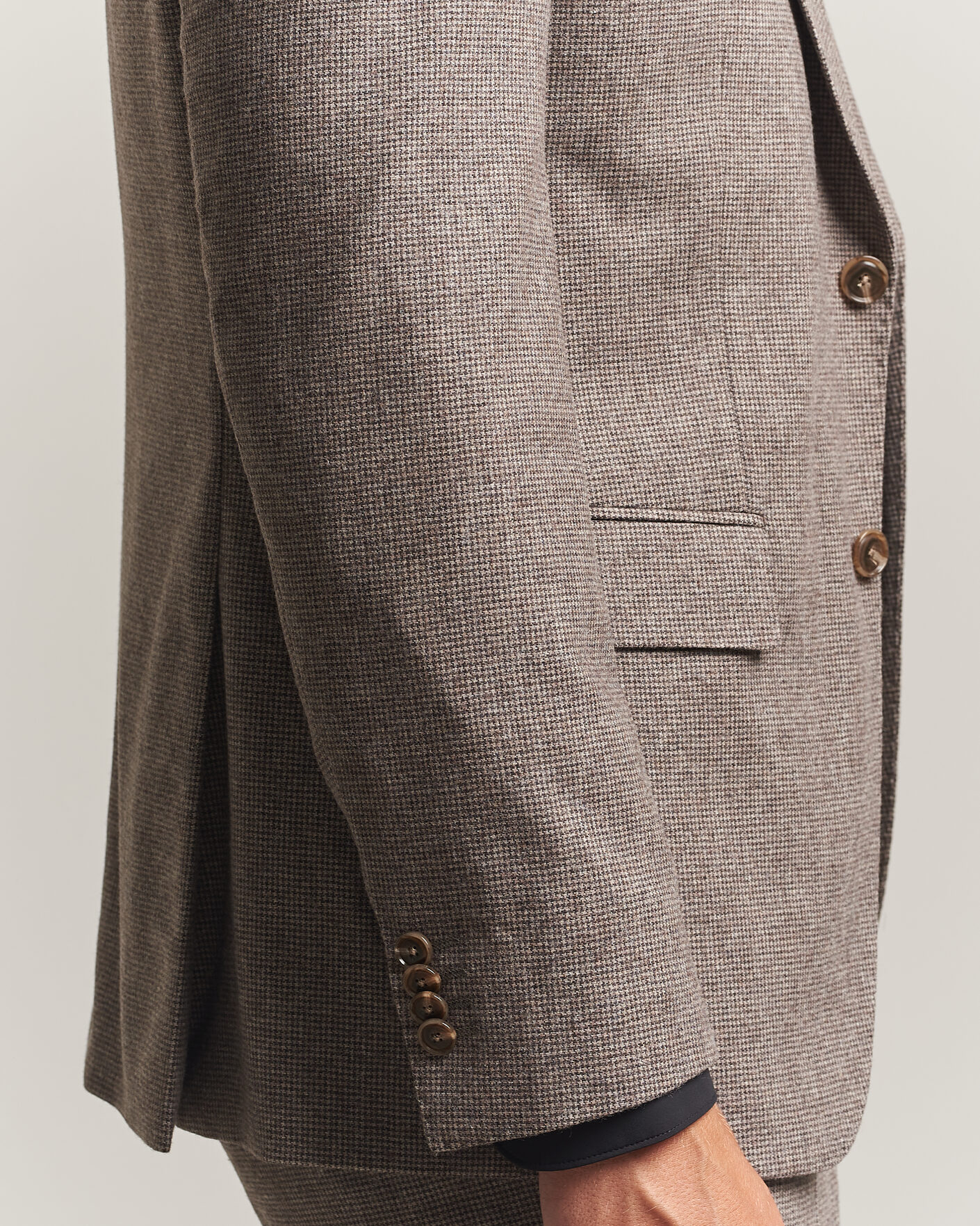 Heren | Pakken | BOSS BLACK | Huge Wool Pepita Suit Dark Brown