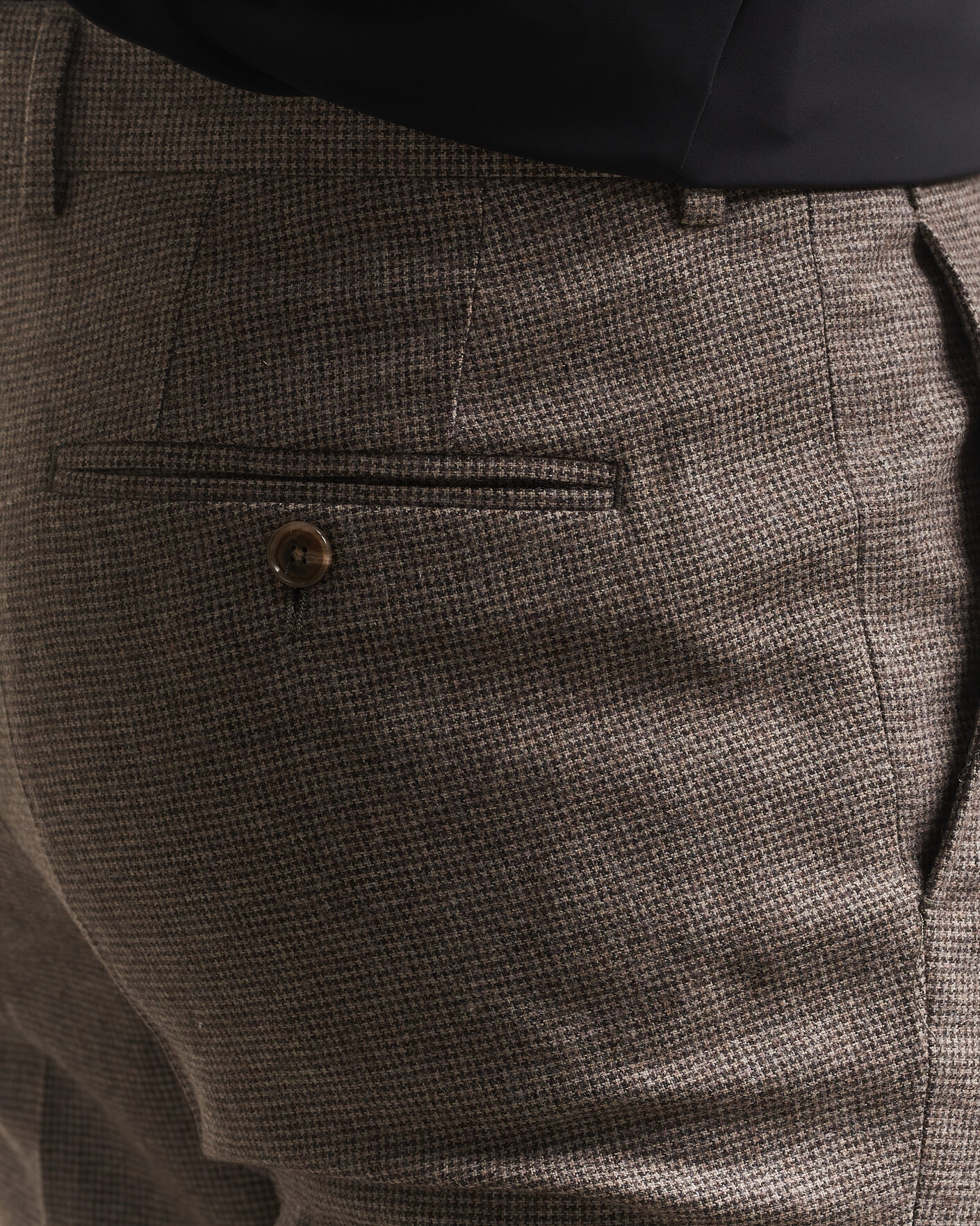 Heren | Pakken | BOSS BLACK | Huge Wool Pepita Suit Dark Brown