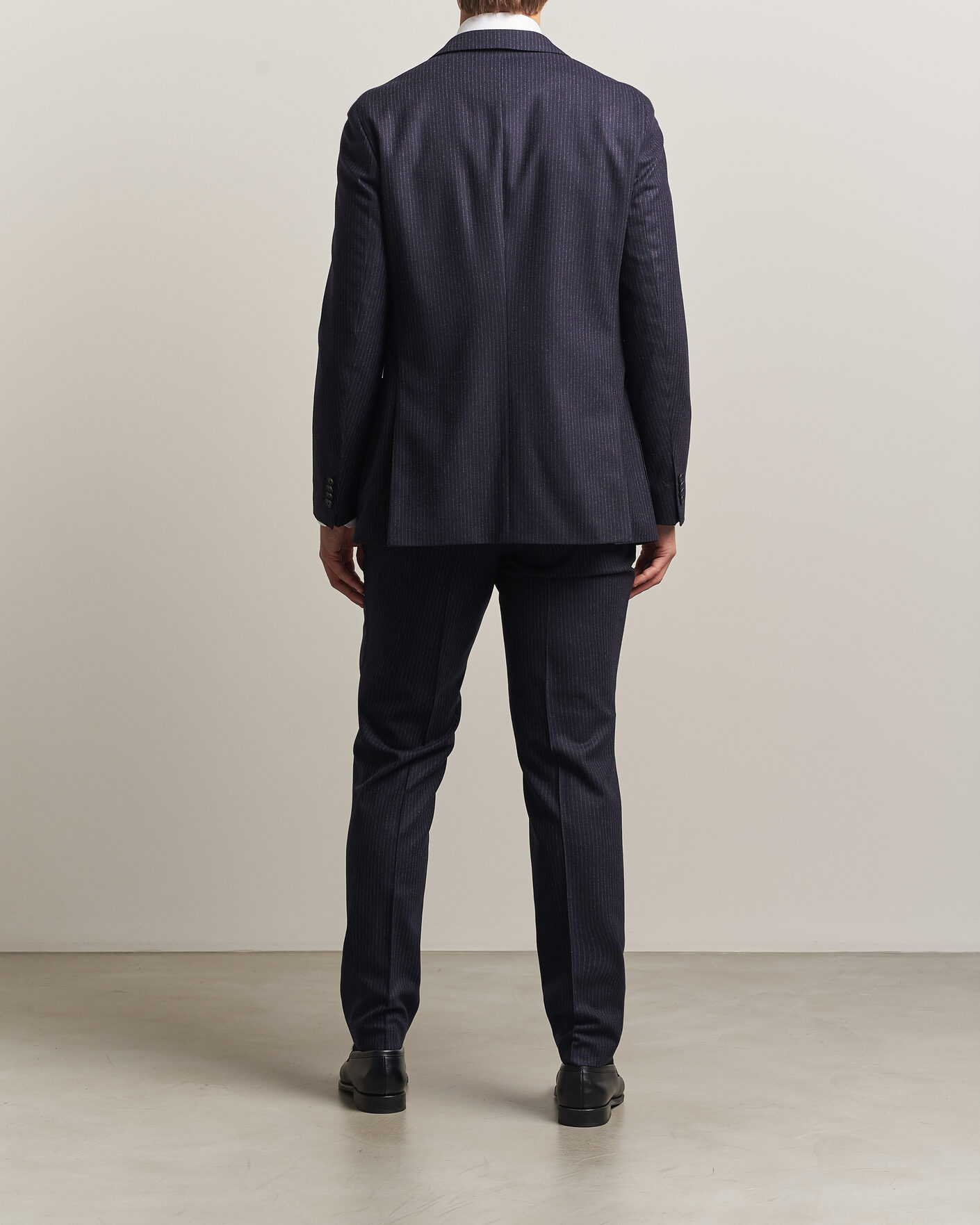 Heren | Pakken | BOSS BLACK | Huge Wool Pinstriped Suit Dark Blue