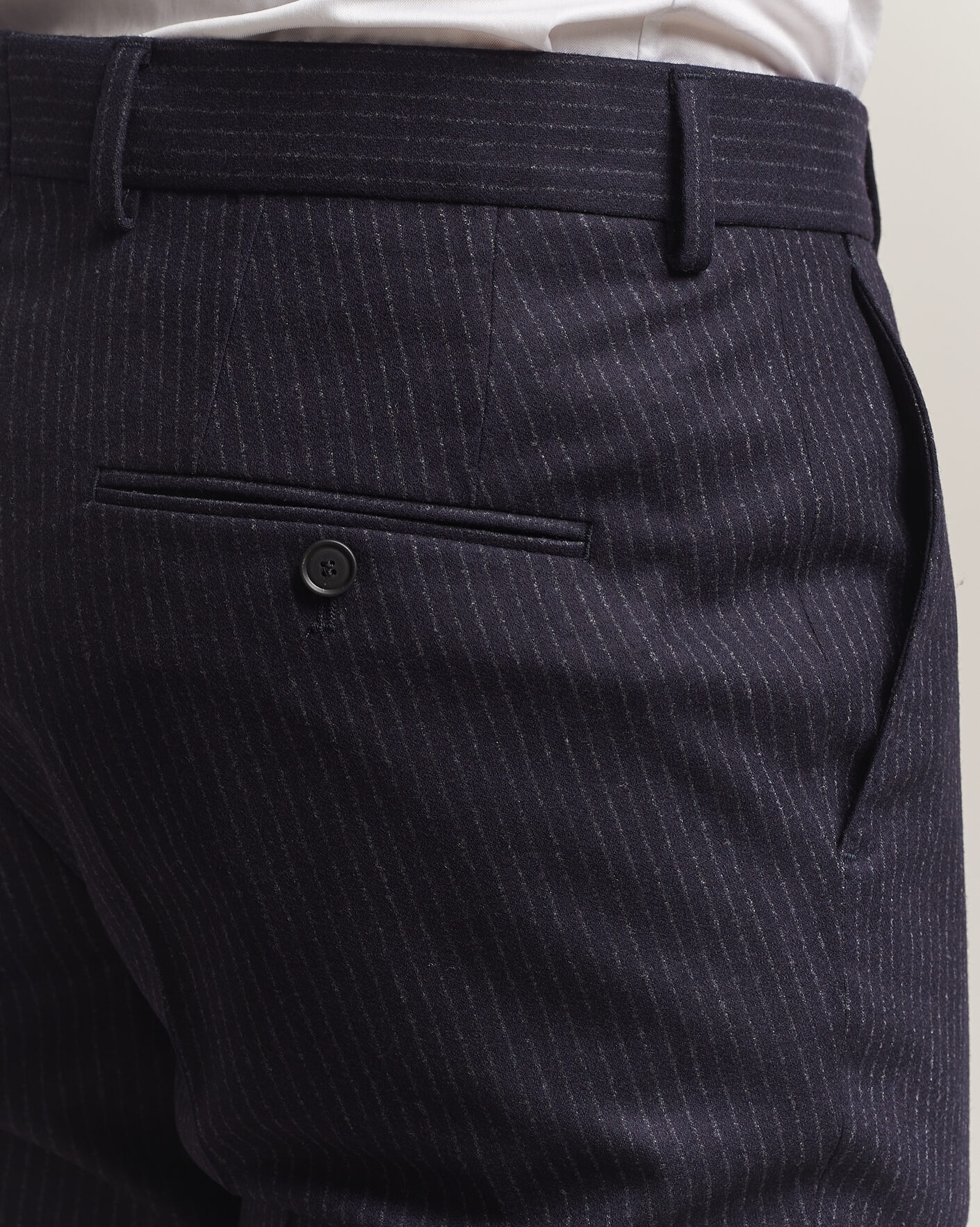 Heren | Pakken | BOSS BLACK | Huge Wool Pinstriped Suit Dark Blue