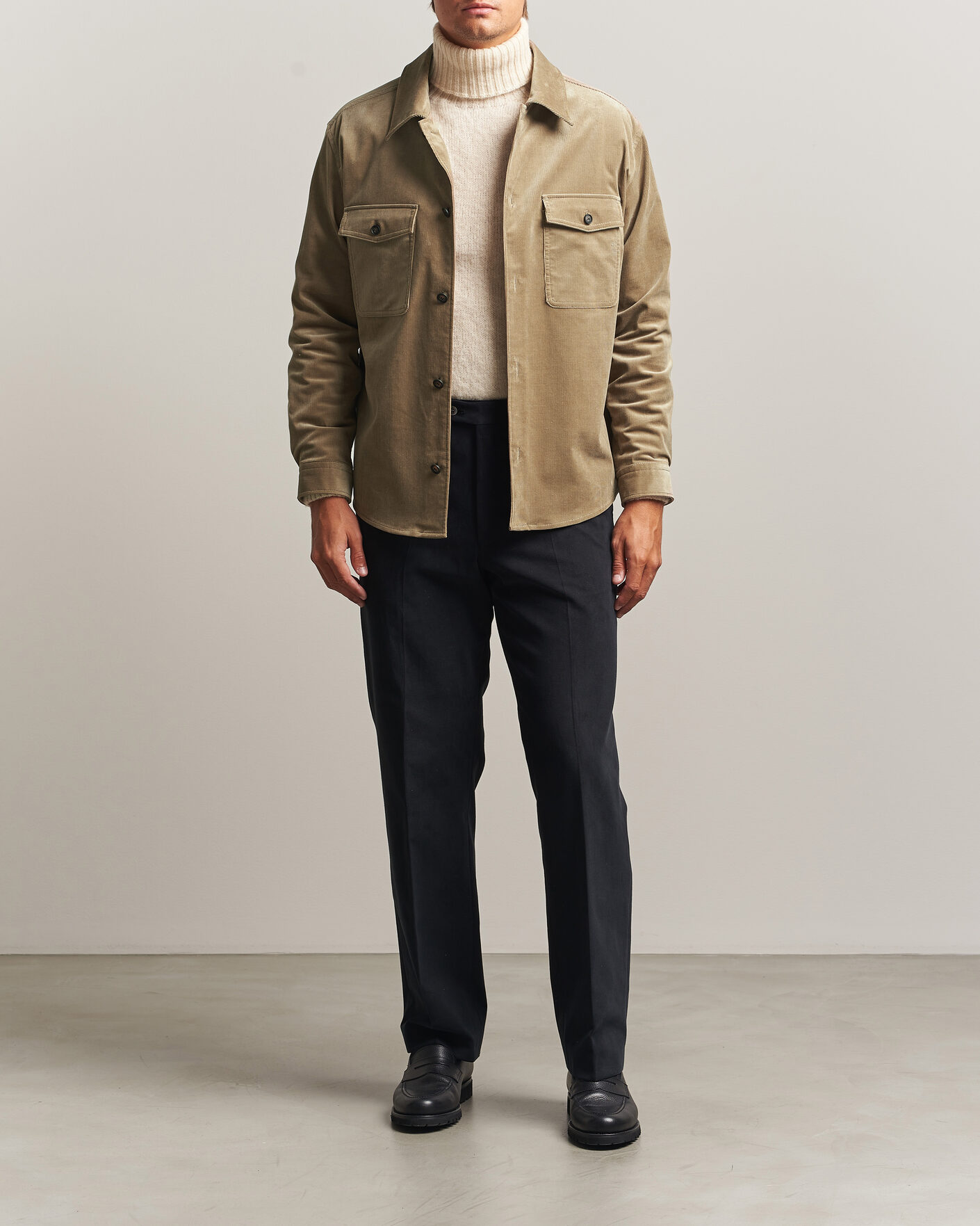 Heren | Overhemden | BOSS BLACK | Carper Corduroy Overshirt Open Brown