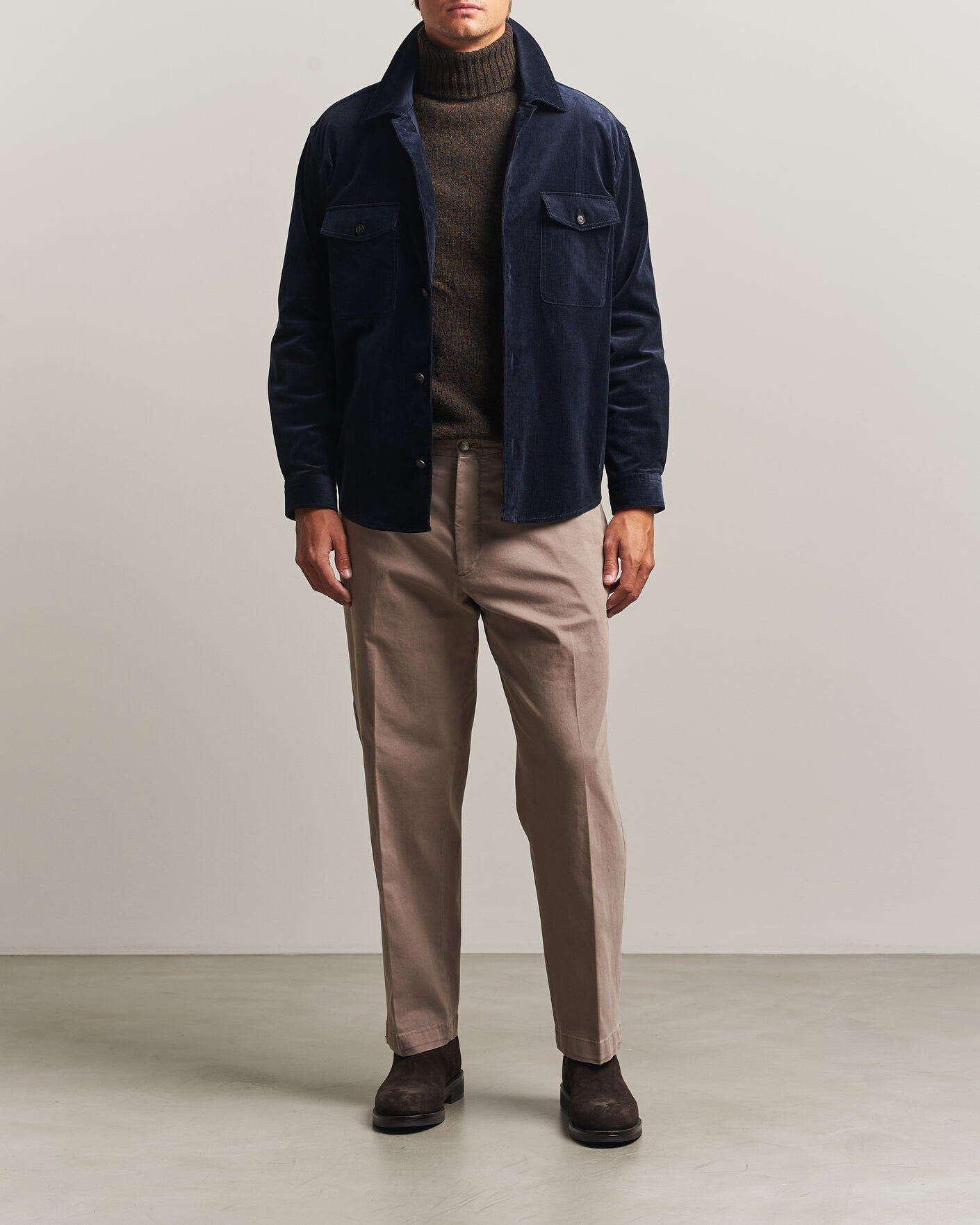 Heren | Overhemden | BOSS BLACK | Carper Corduroy Overshirt Dark Blue