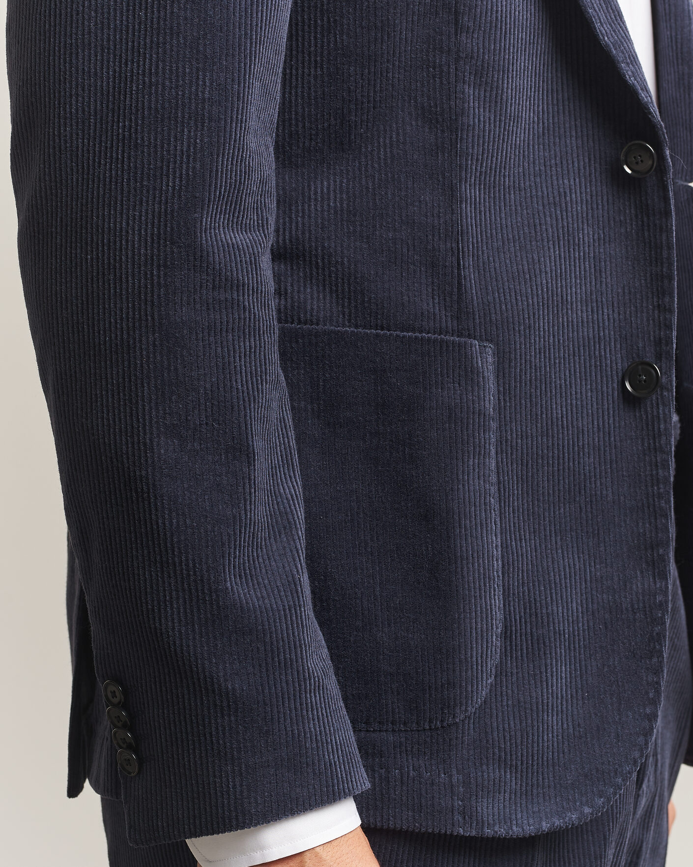 Heren | Blazers | BOSS BLACK | Hanry Corduroy Suit Blazer Open Blue